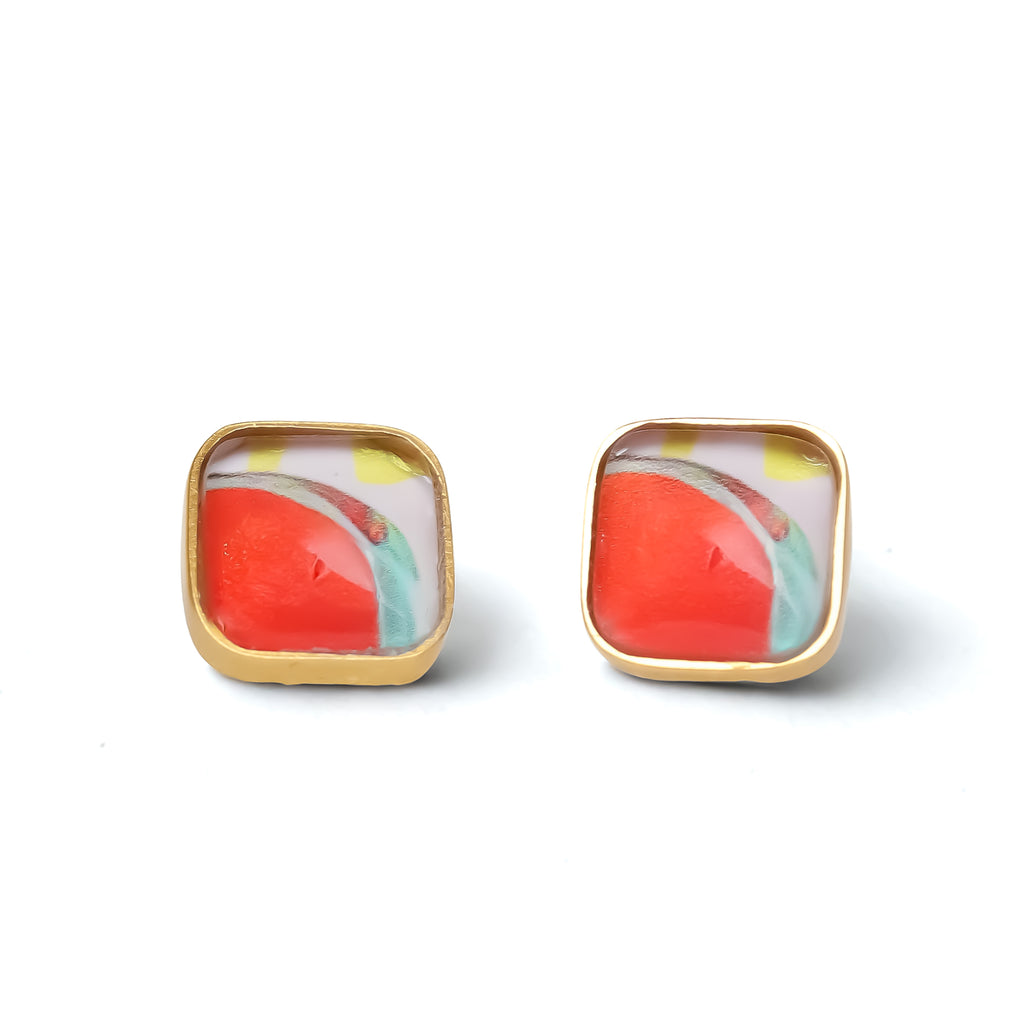 Square Stud Earrings