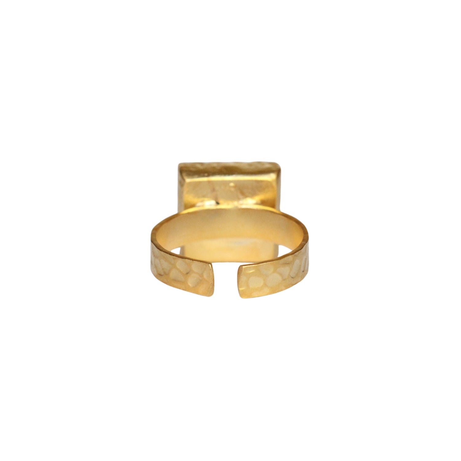 Gold Square Statement Ring