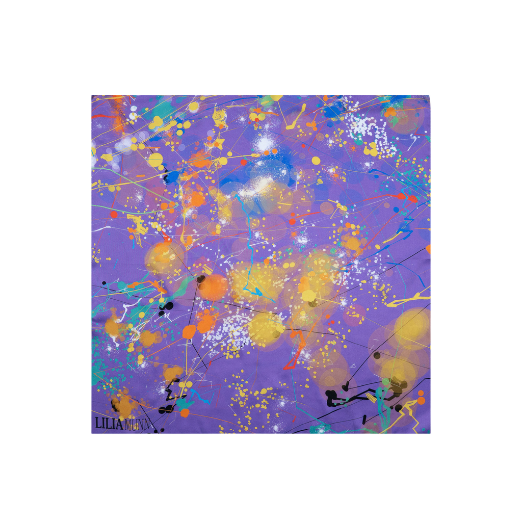 Purple Haze Silk Scarf 65