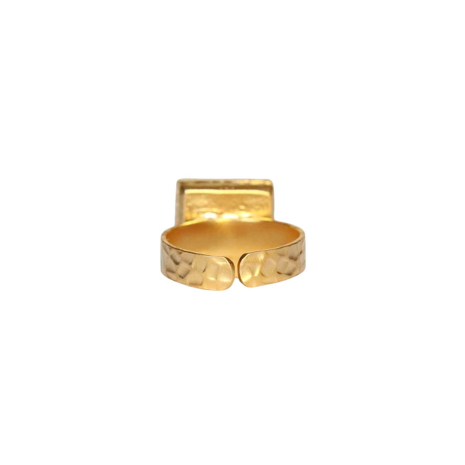 Gold Square Statement Ring