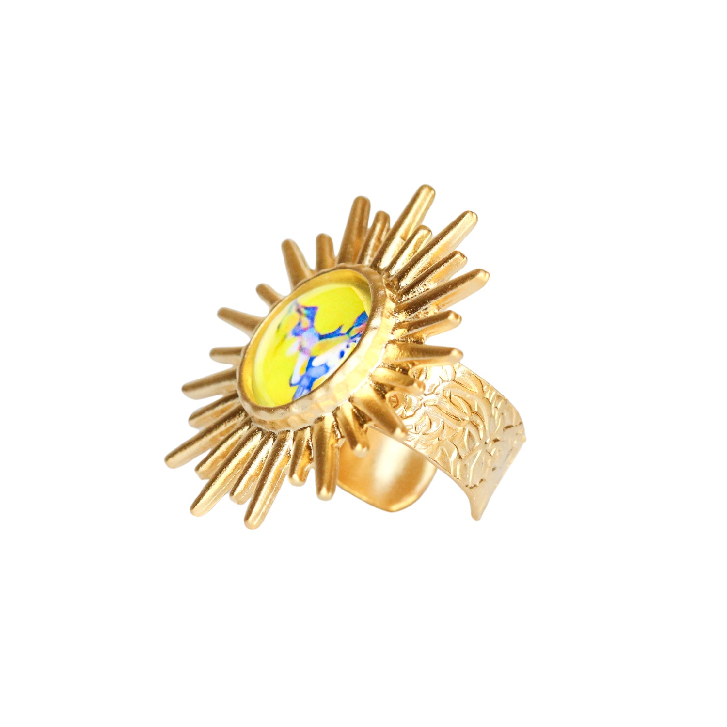 Gold Sun Statement Ring