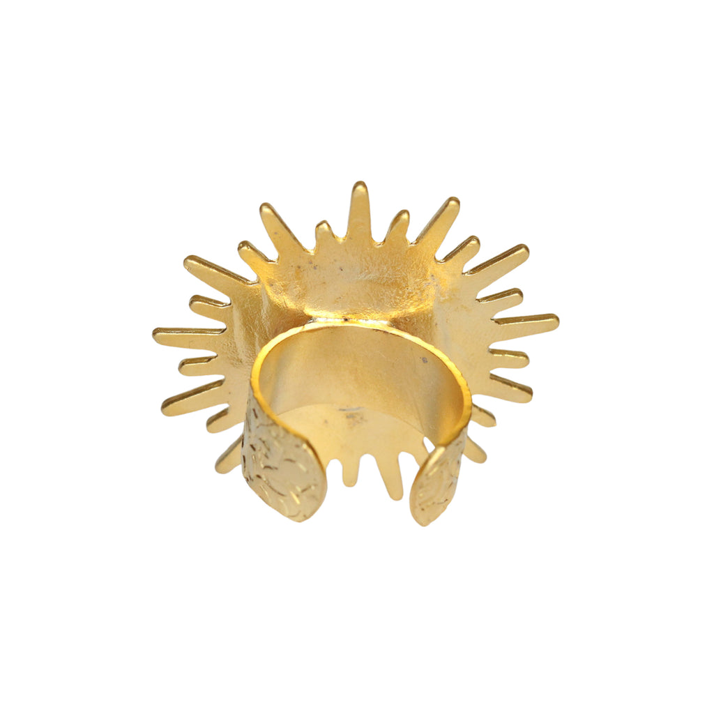 Gold Sun Statement Ring