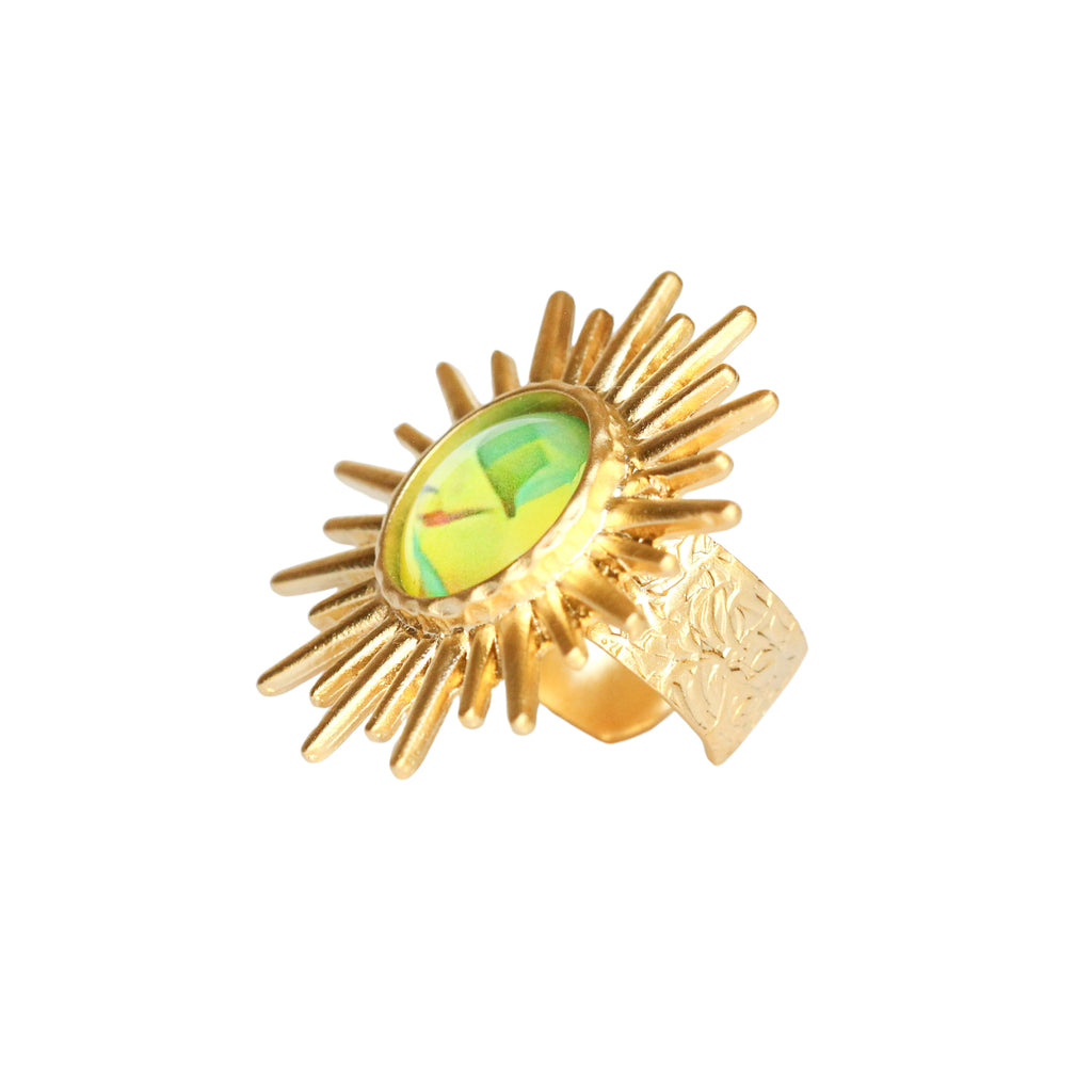 Gold Sun Statement Ring