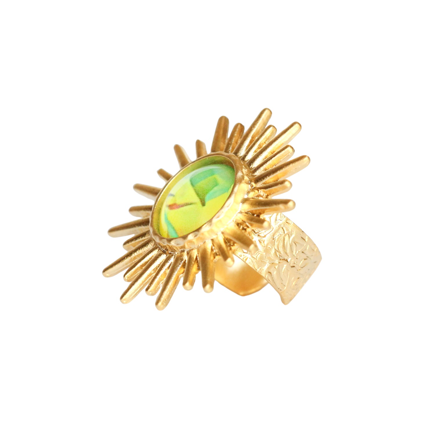 Gold Sun Statement Ring