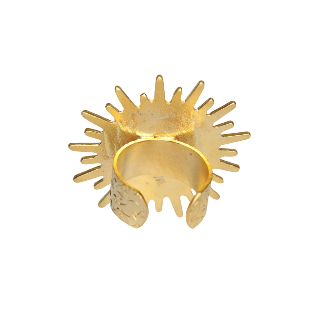 Gold Sun Statement Ring