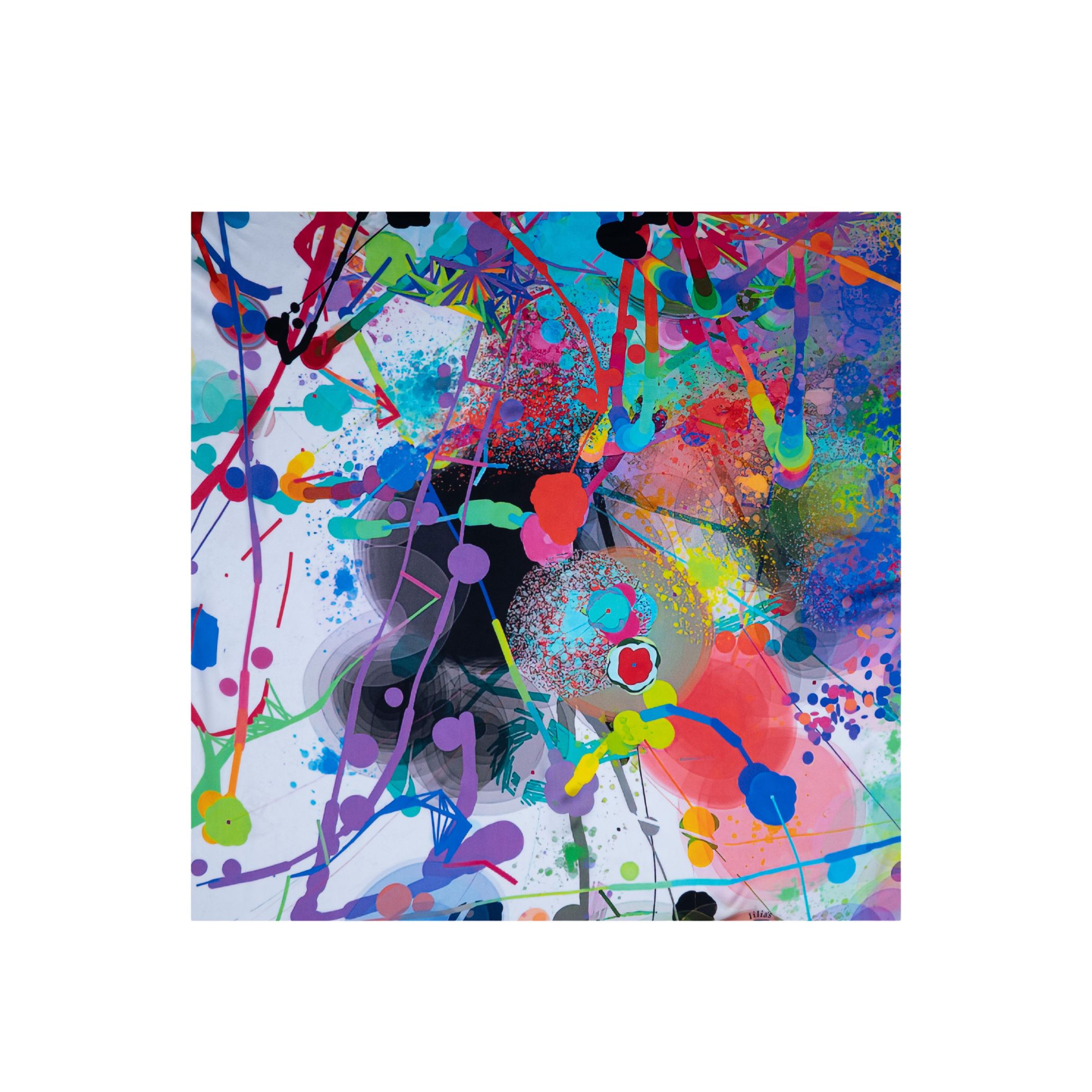 Visual Symphony Silk Scarf 90