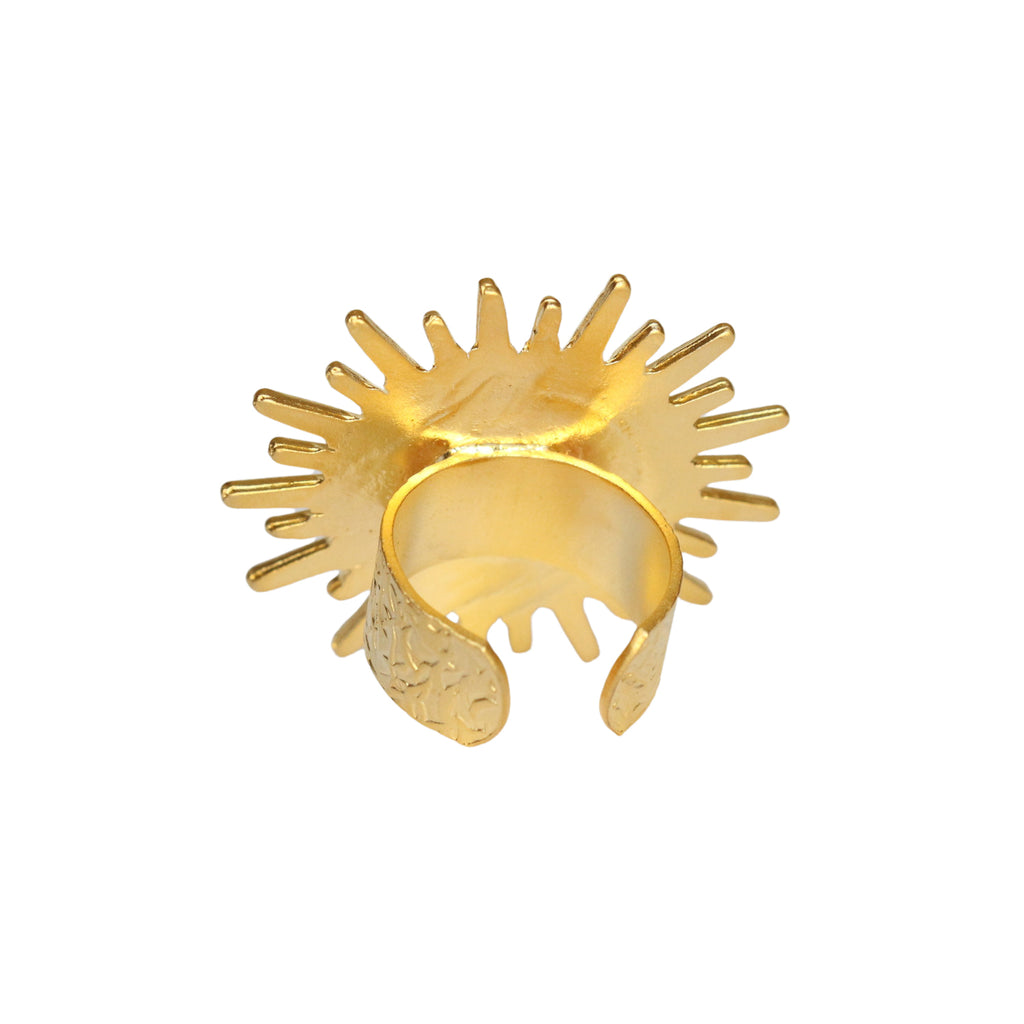 Gold Sun Statement Ring
