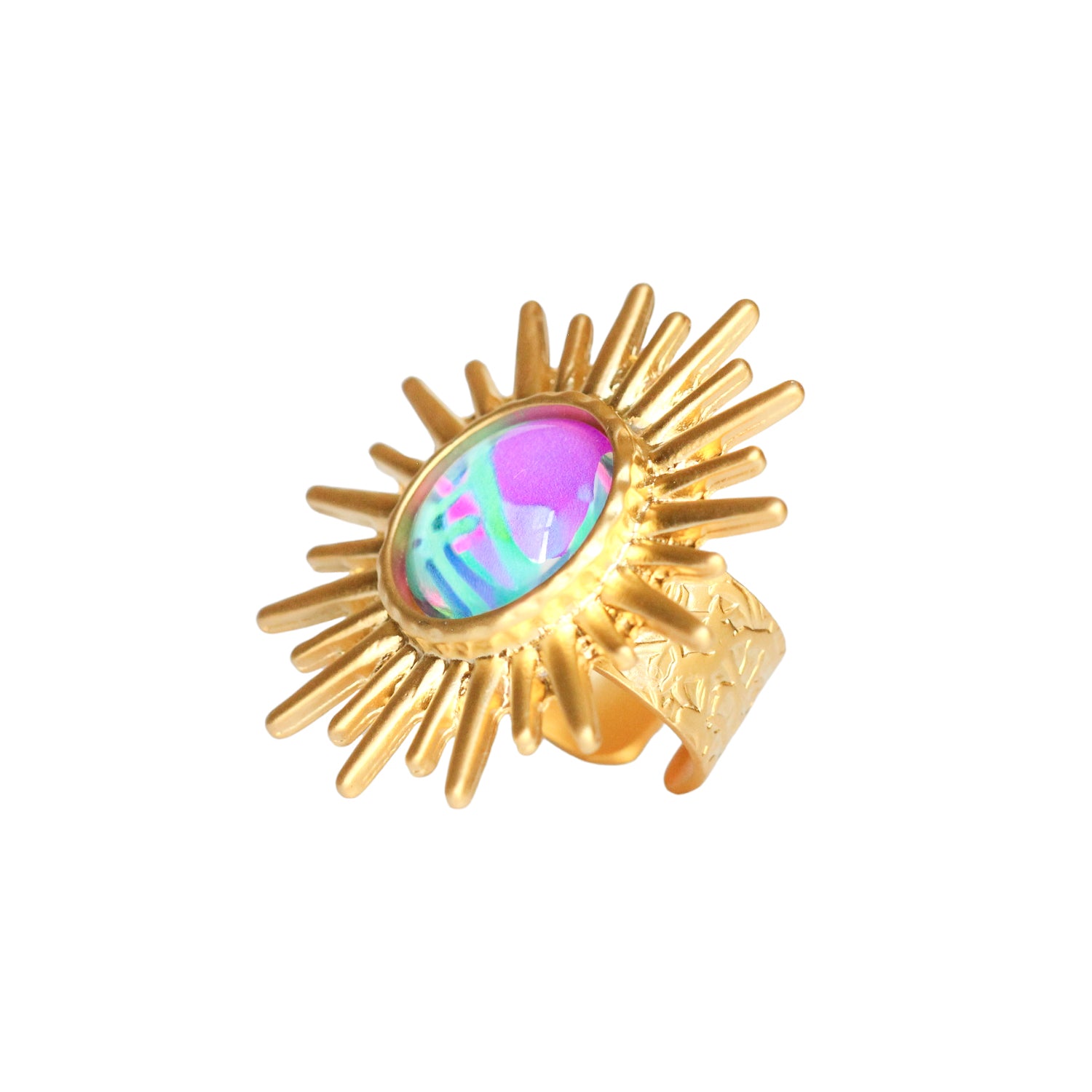 Gold Sun Statement Ring