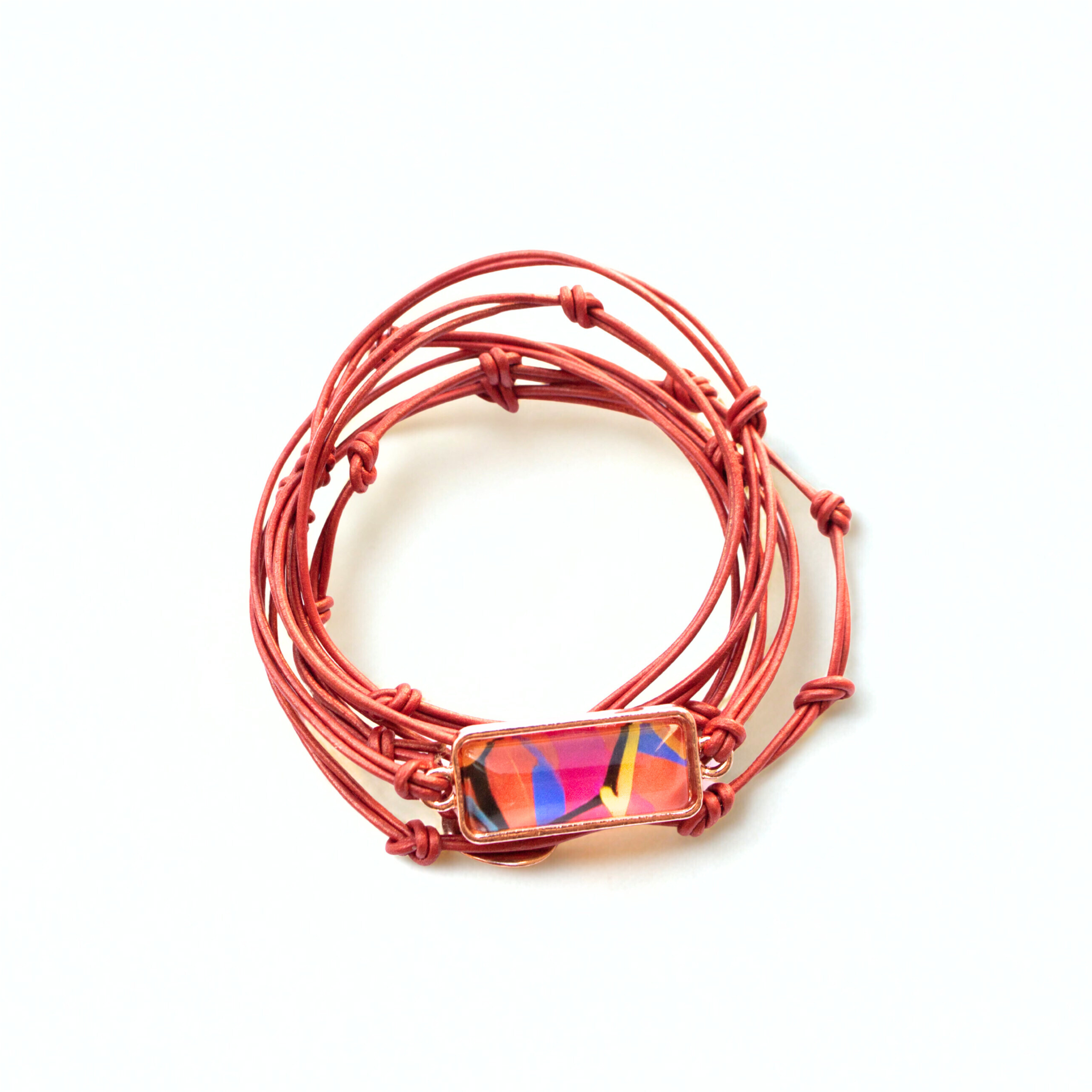 Leather Charm Bracelet