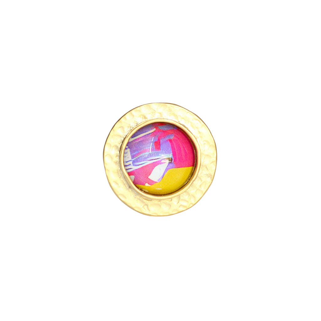 Gold Round Statement Ring