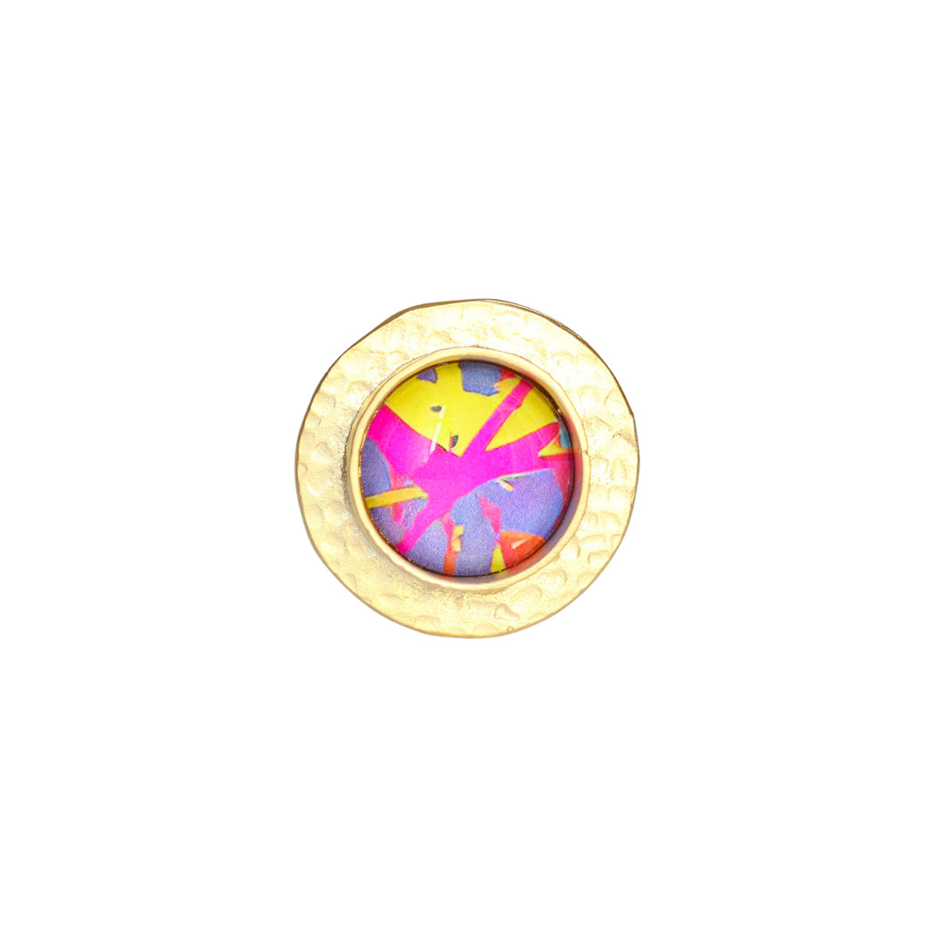 Gold Round Statement Ring