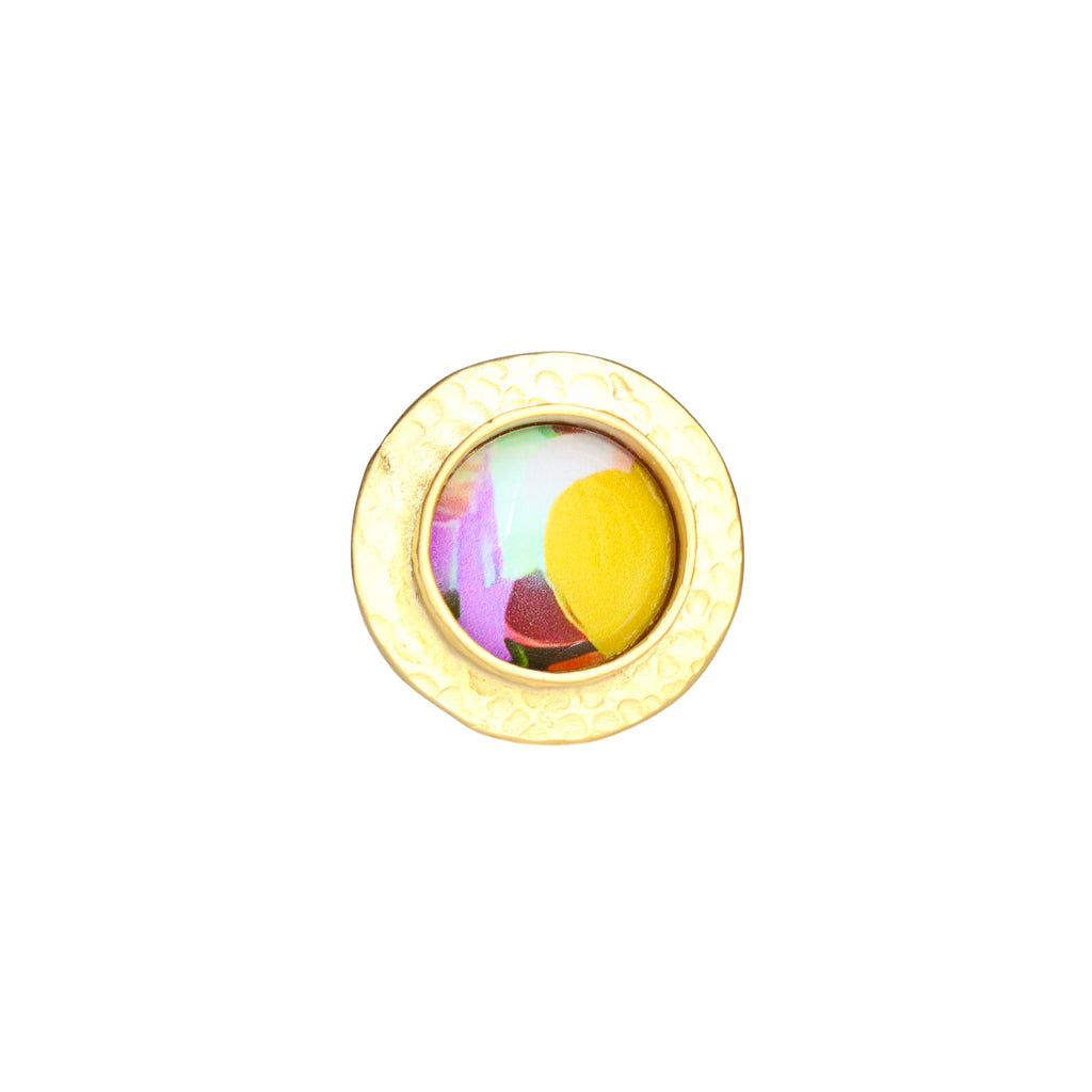 Gold Round Statement Ring