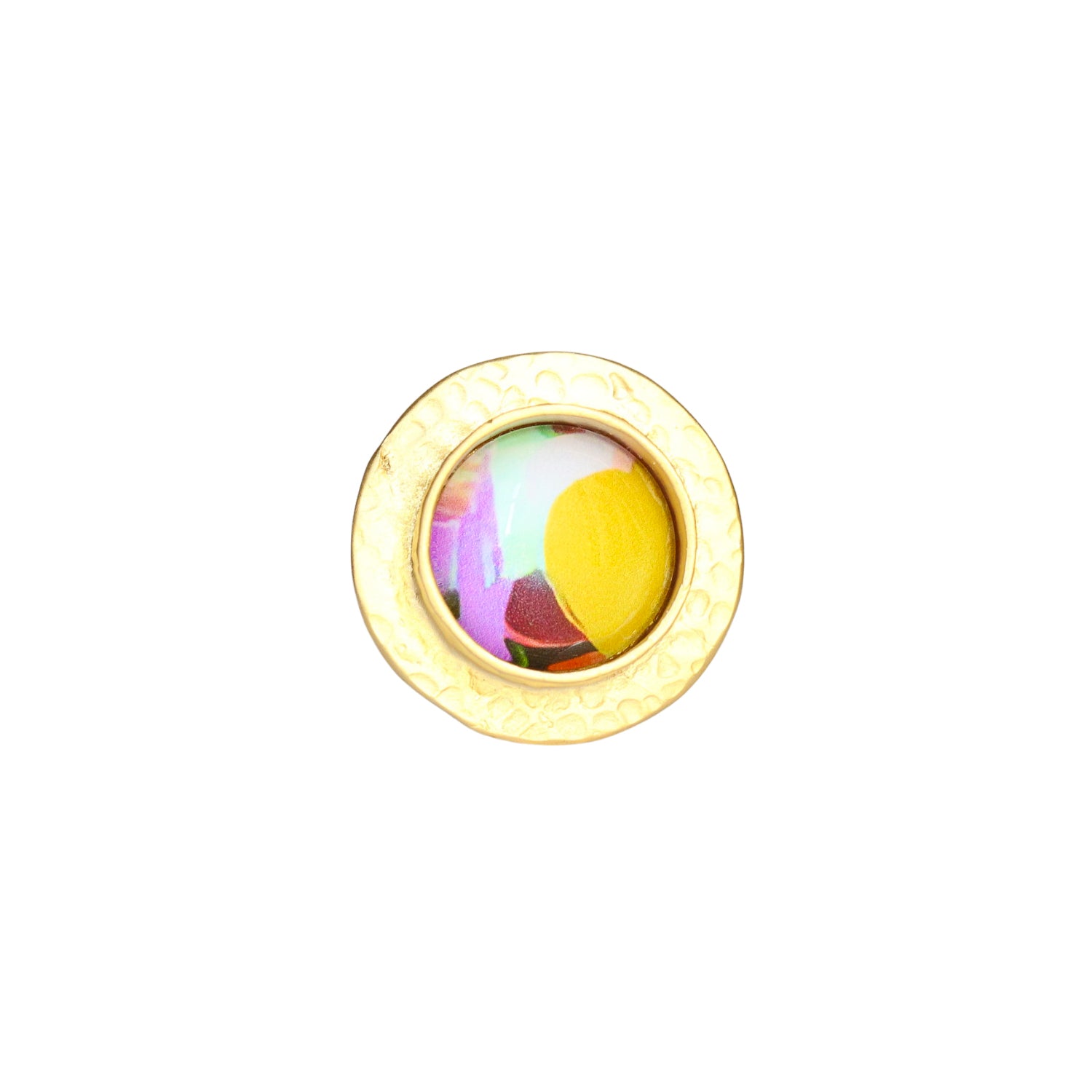 Gold Round Statement Ring