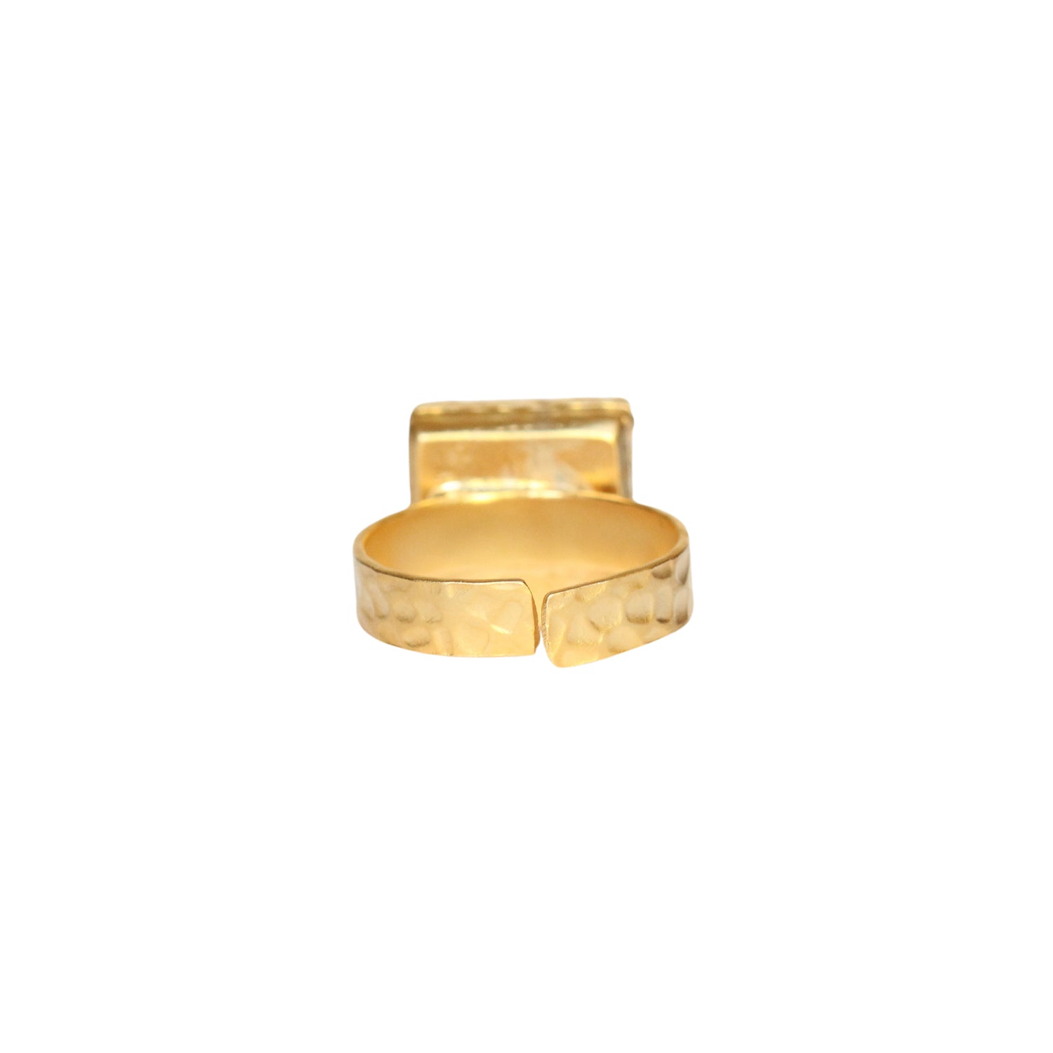 Gold Square Statement Ring