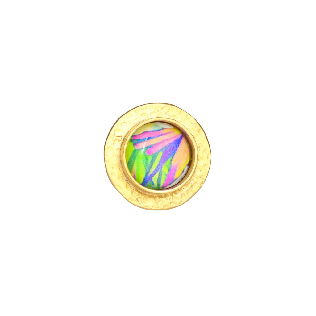 Gold Round Statement Ring