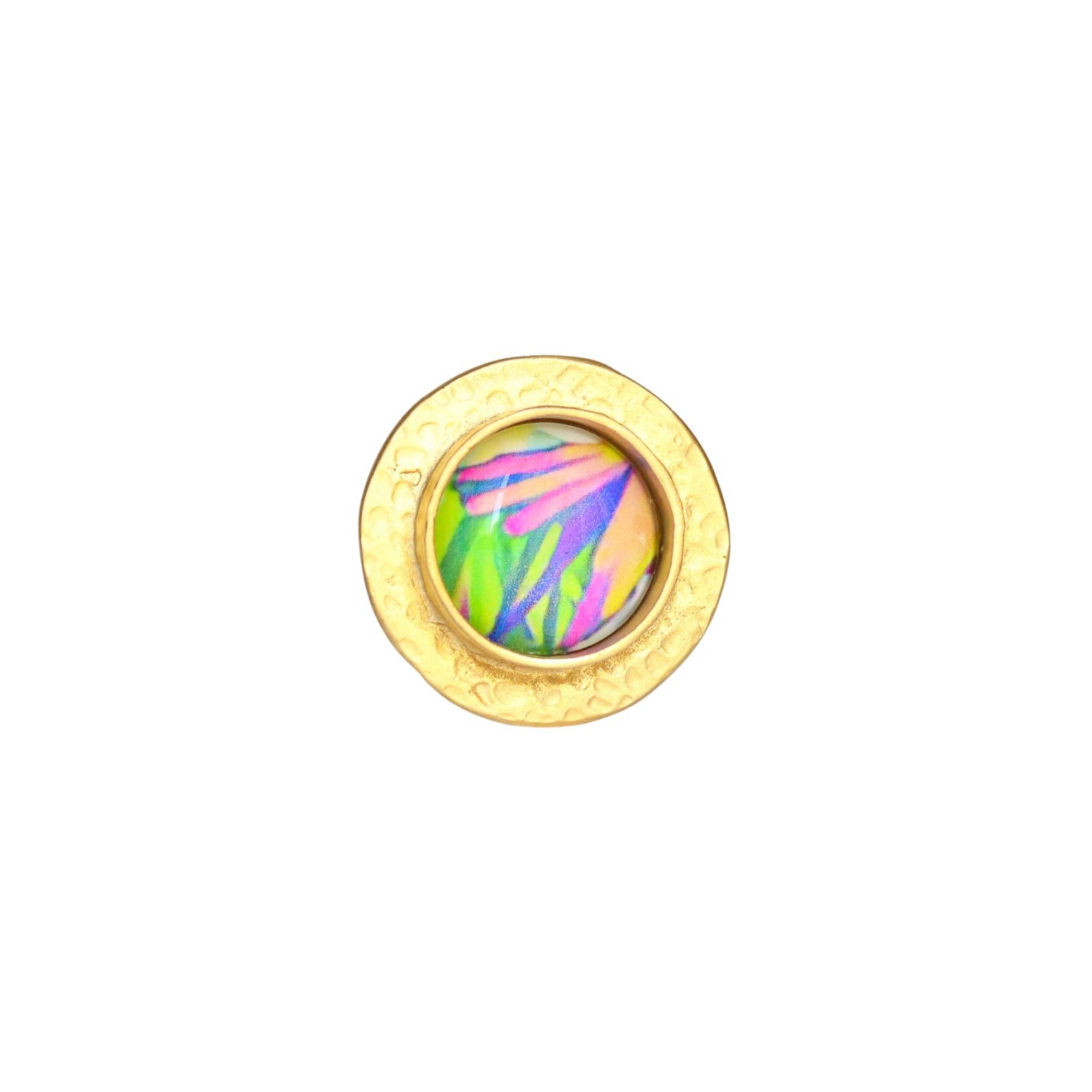 Gold Round Statement Ring