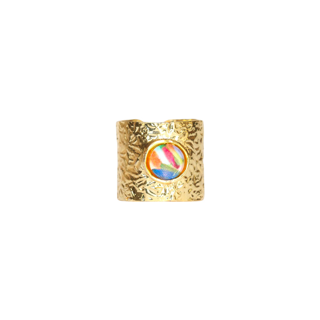 Gold Band Statement Ring