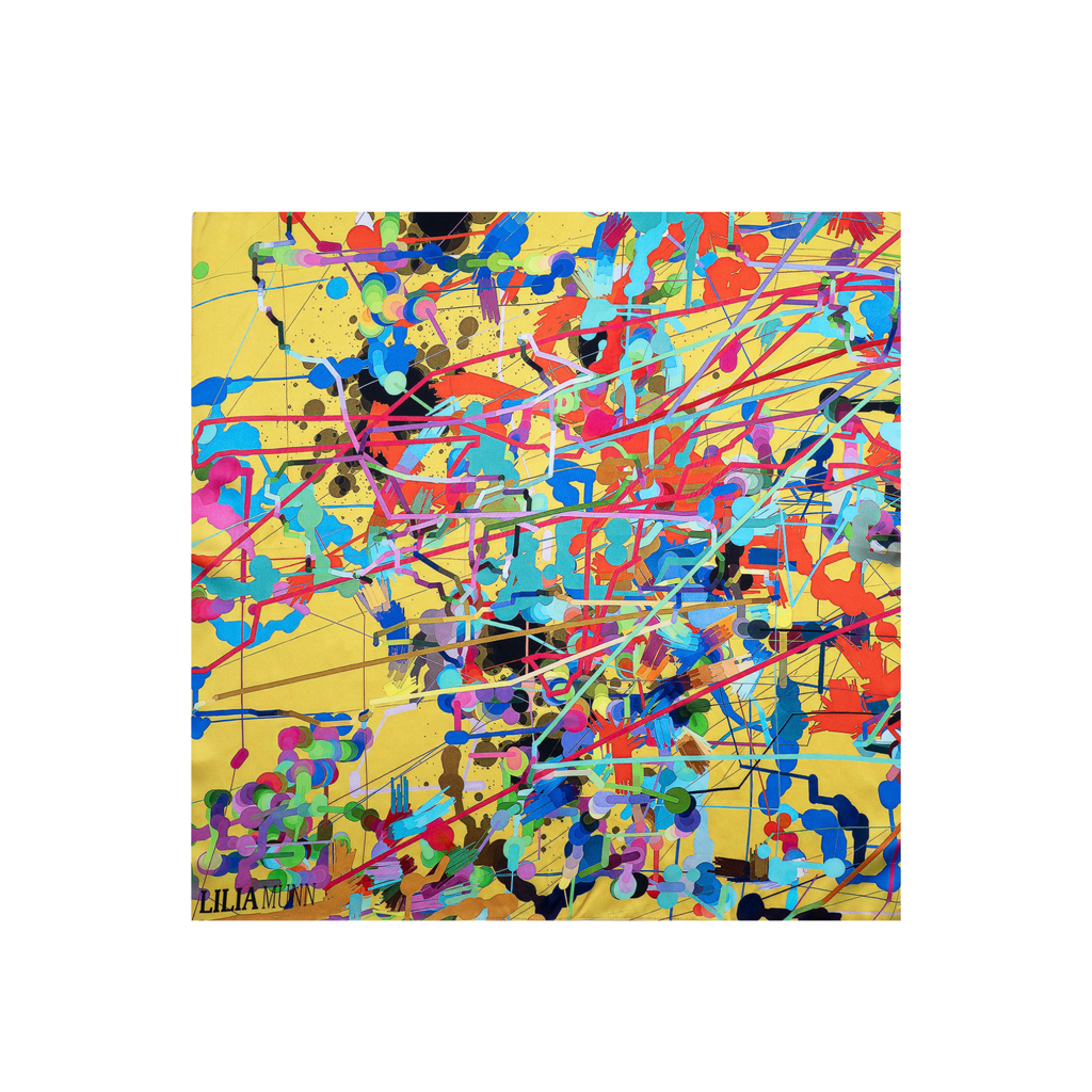 Pixel Fascination Silk Scarf 65