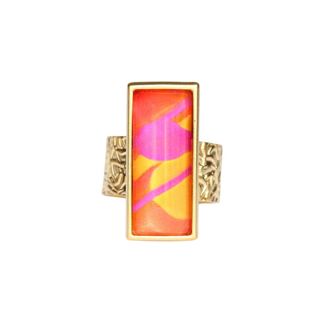 Gold Bar Statement Ring