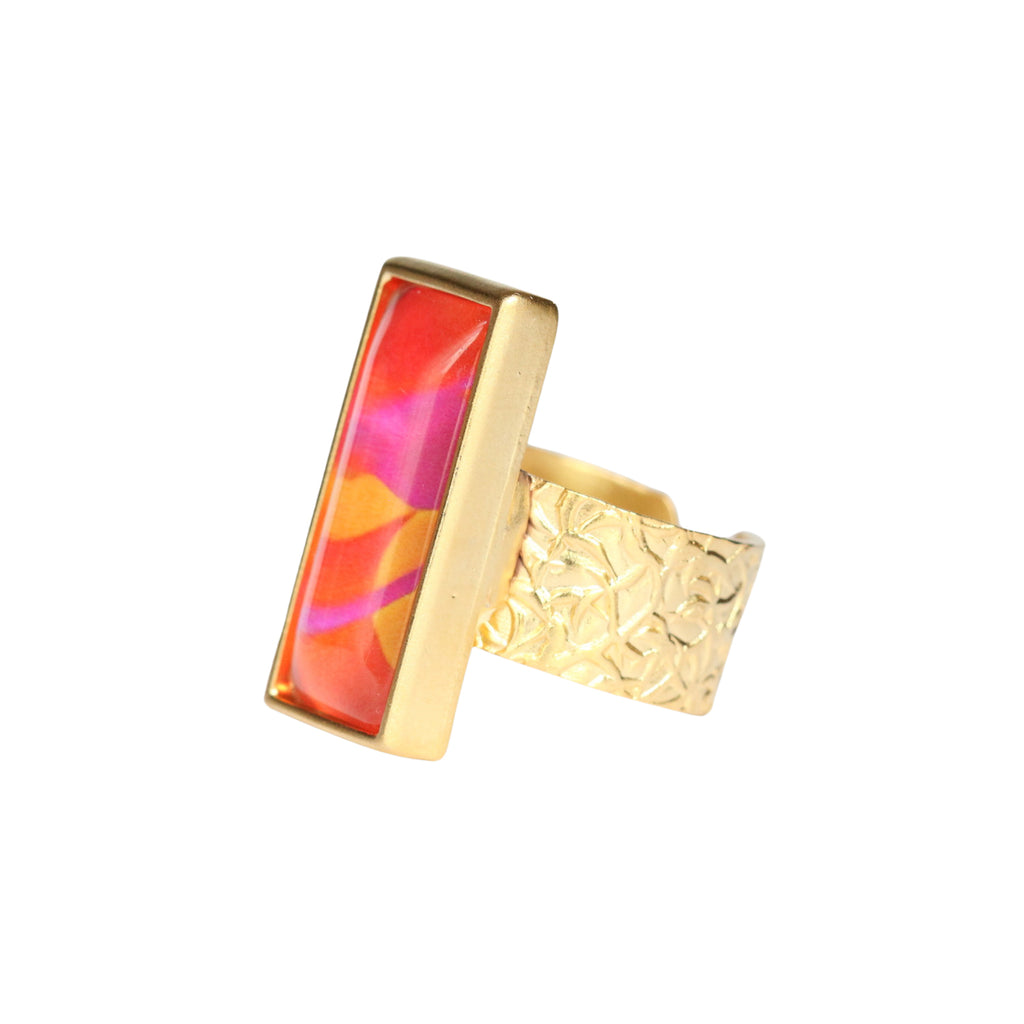 Gold Bar Statement Ring