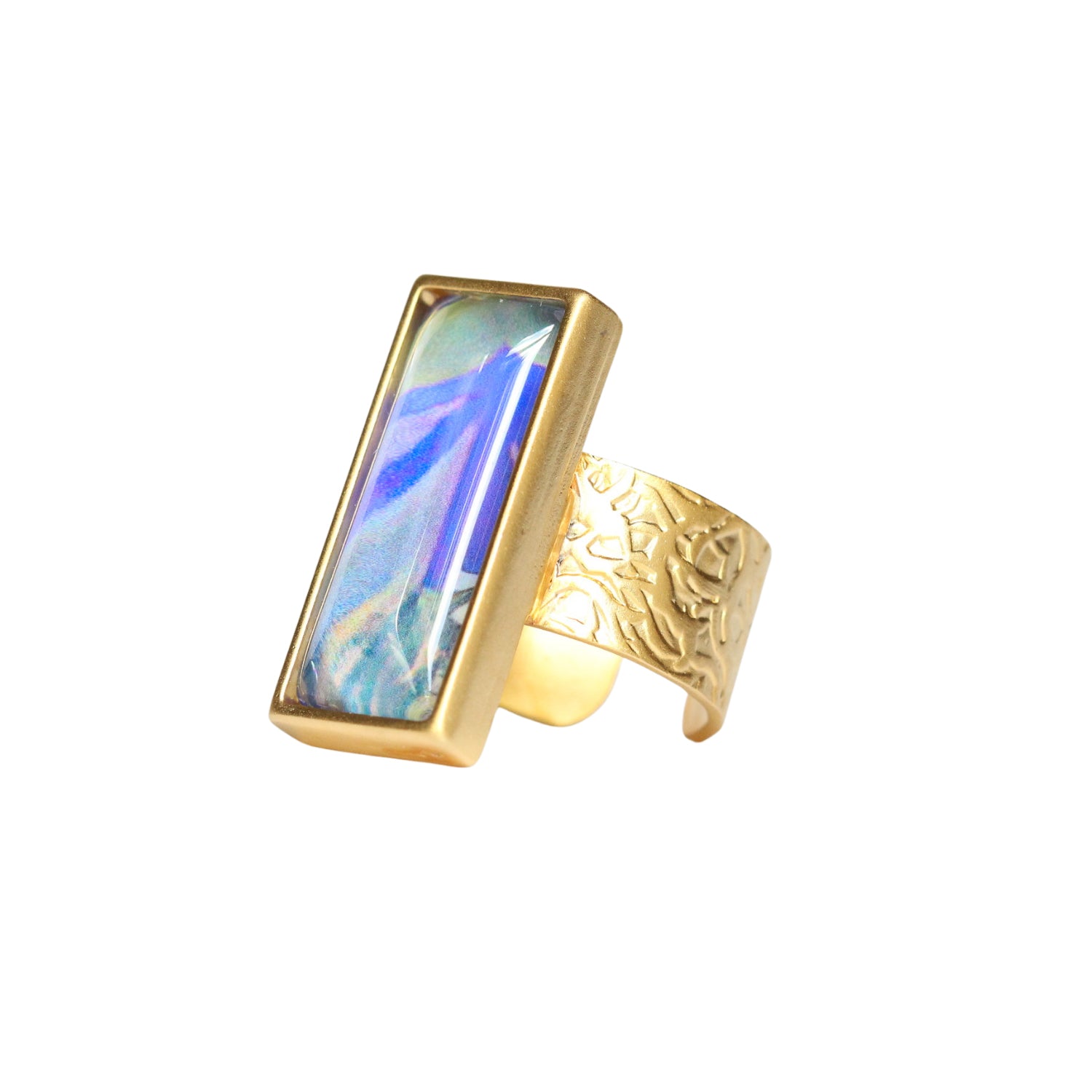 Gold Bar Statement Ring