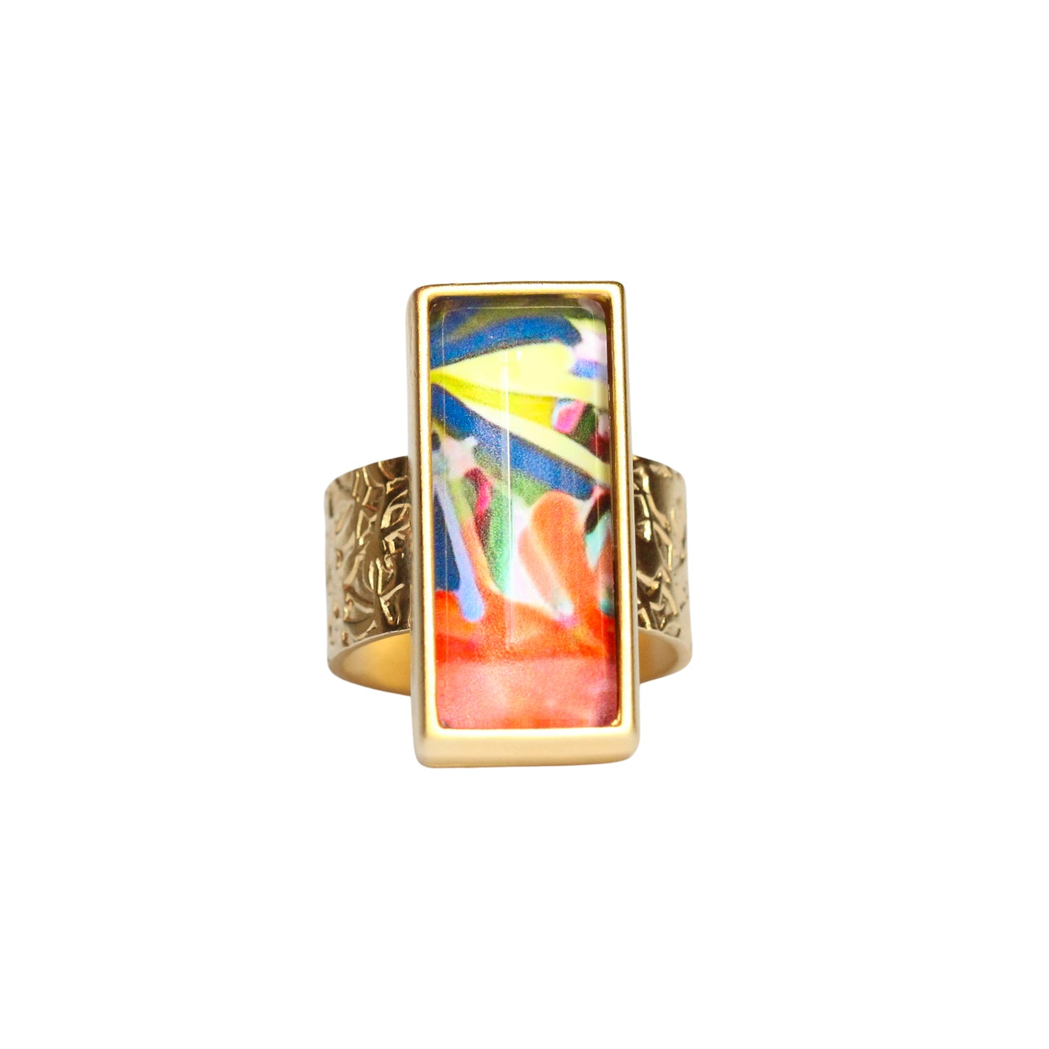 Gold Bar Statement Ring