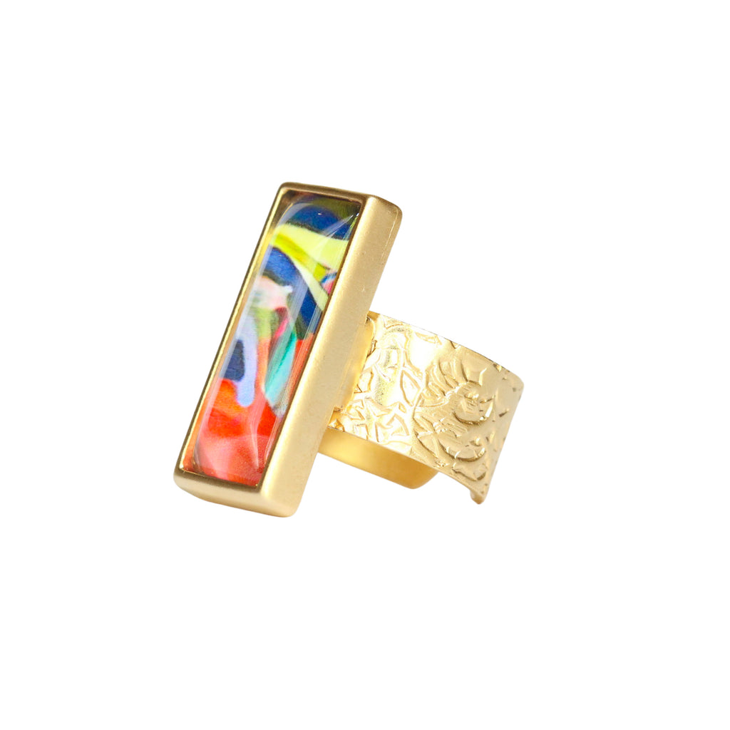 Gold Bar Statement Ring