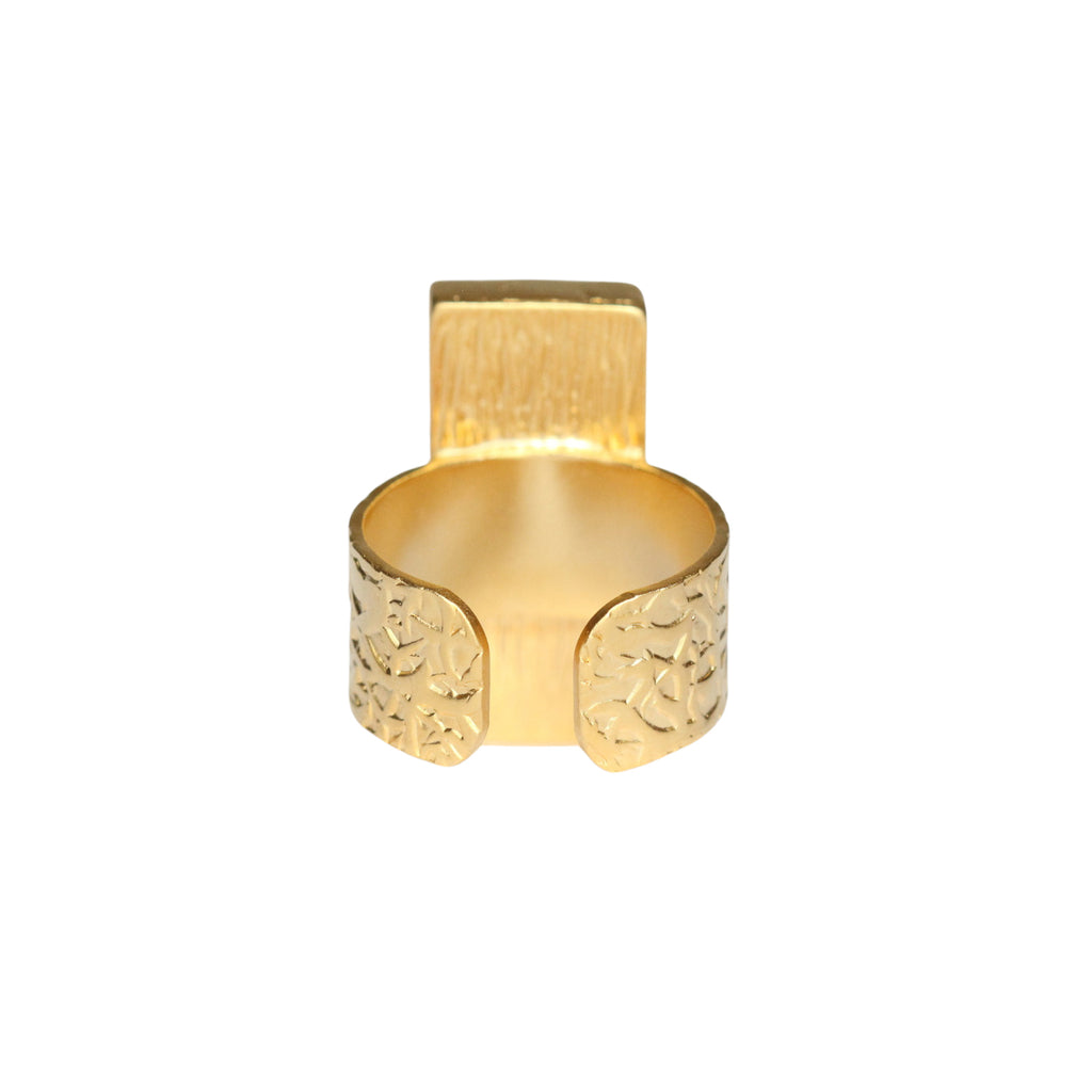 Gold Bar Statement Ring