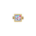 Gold Square Statement Ring