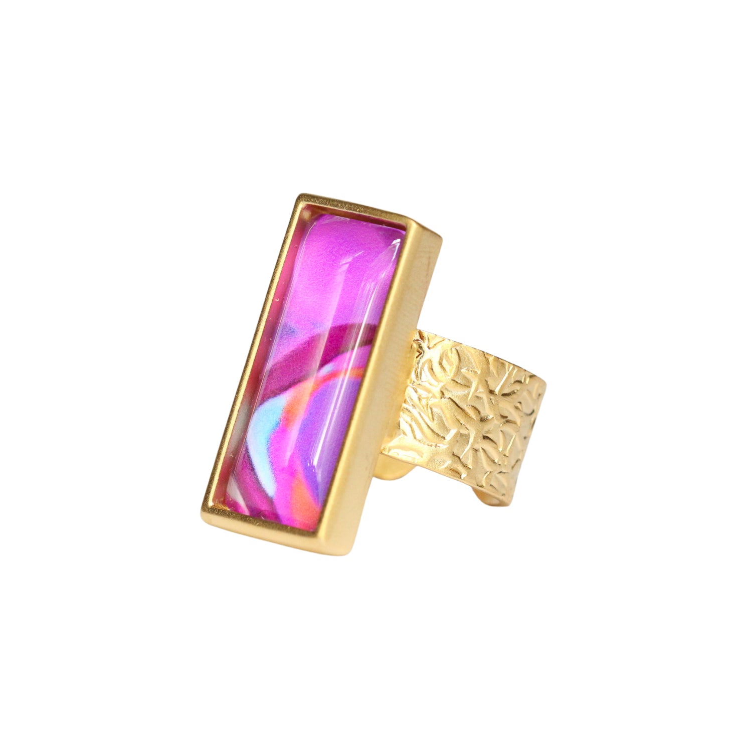 Gold Bar Statement Ring
