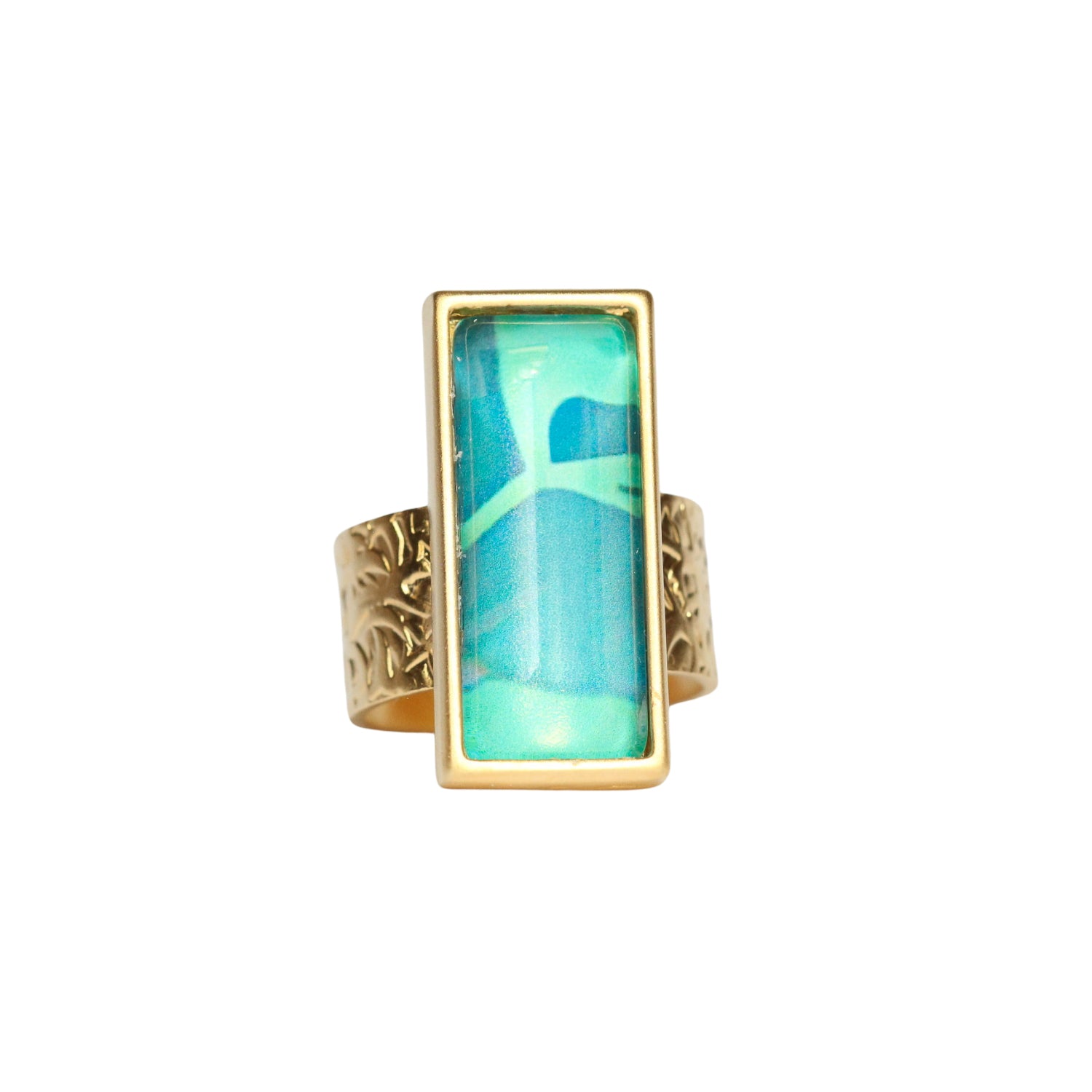 Gold Bar Statement Ring