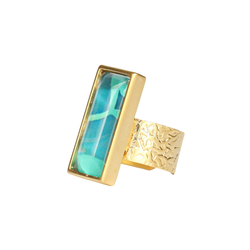 Gold Bar Statement Ring