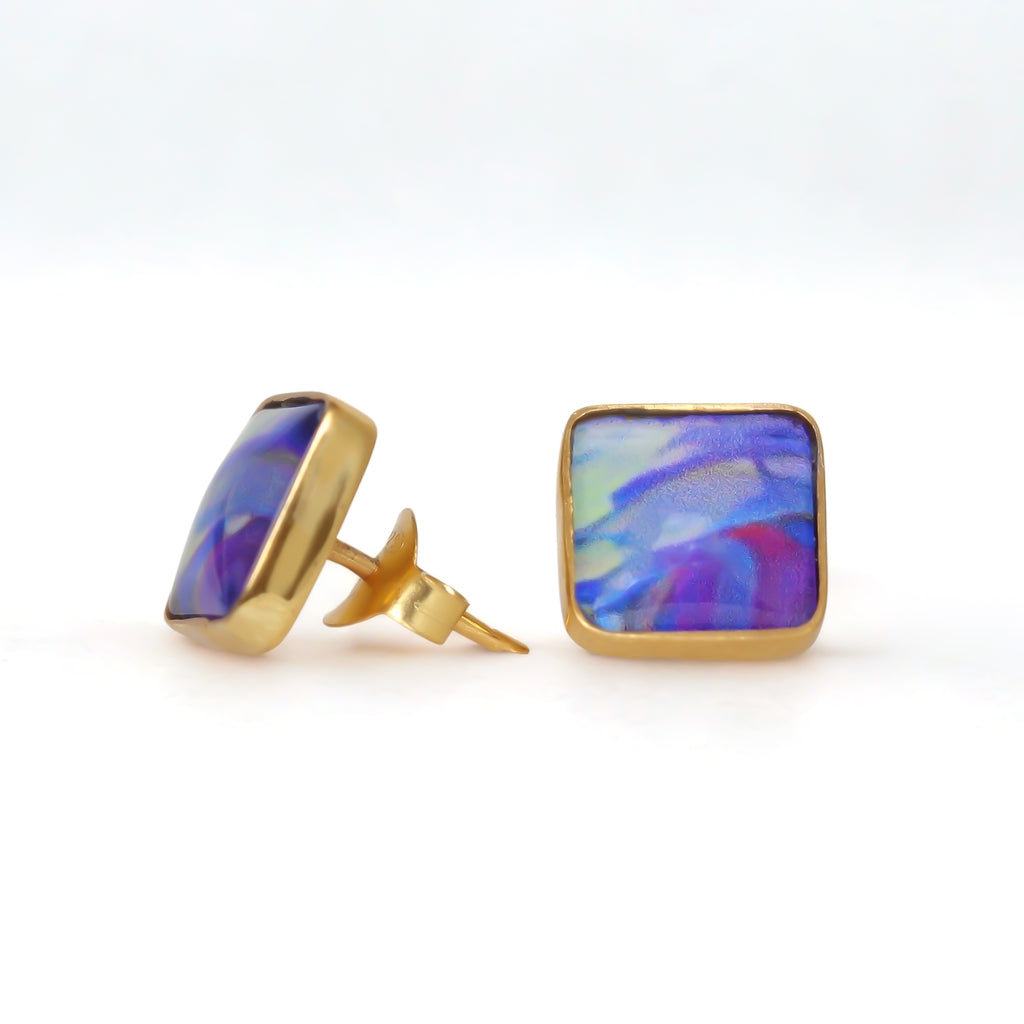 Square Stud Earrings