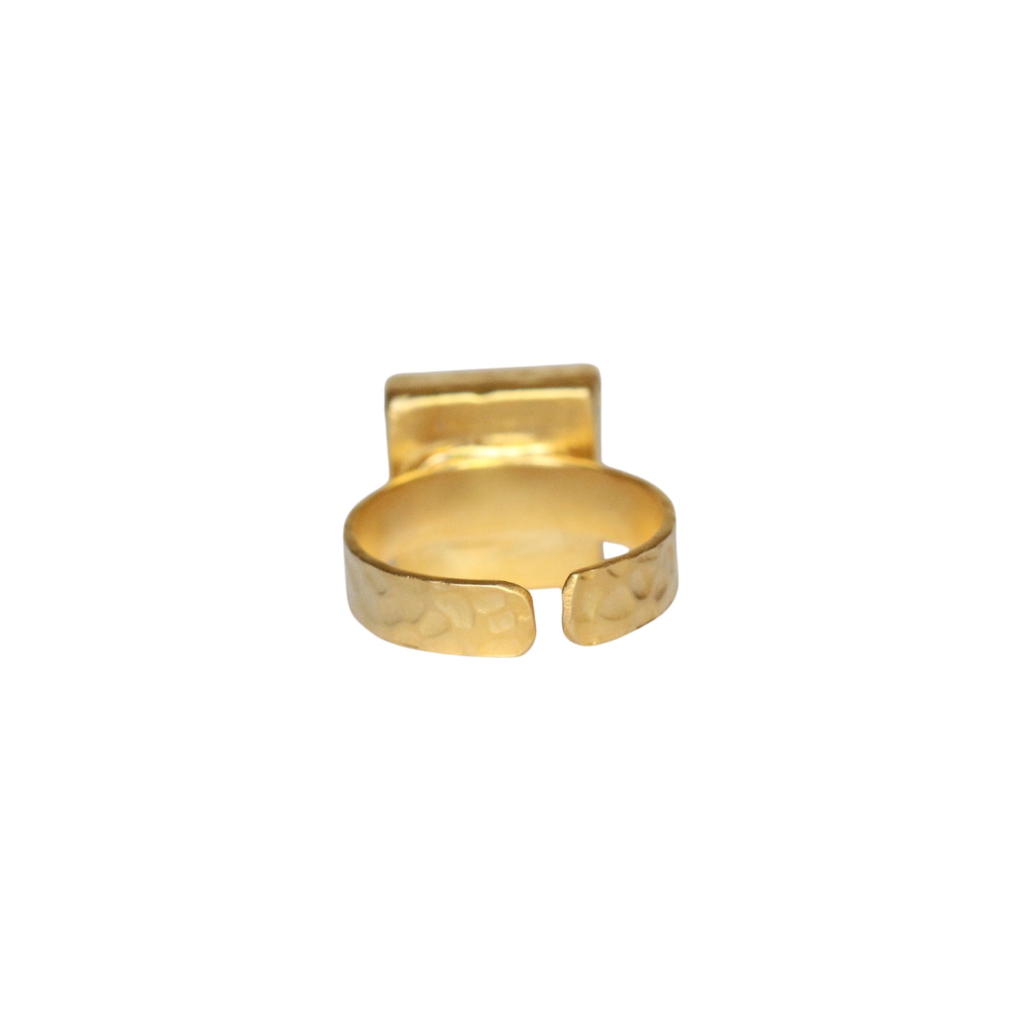Gold Square Statement Ring