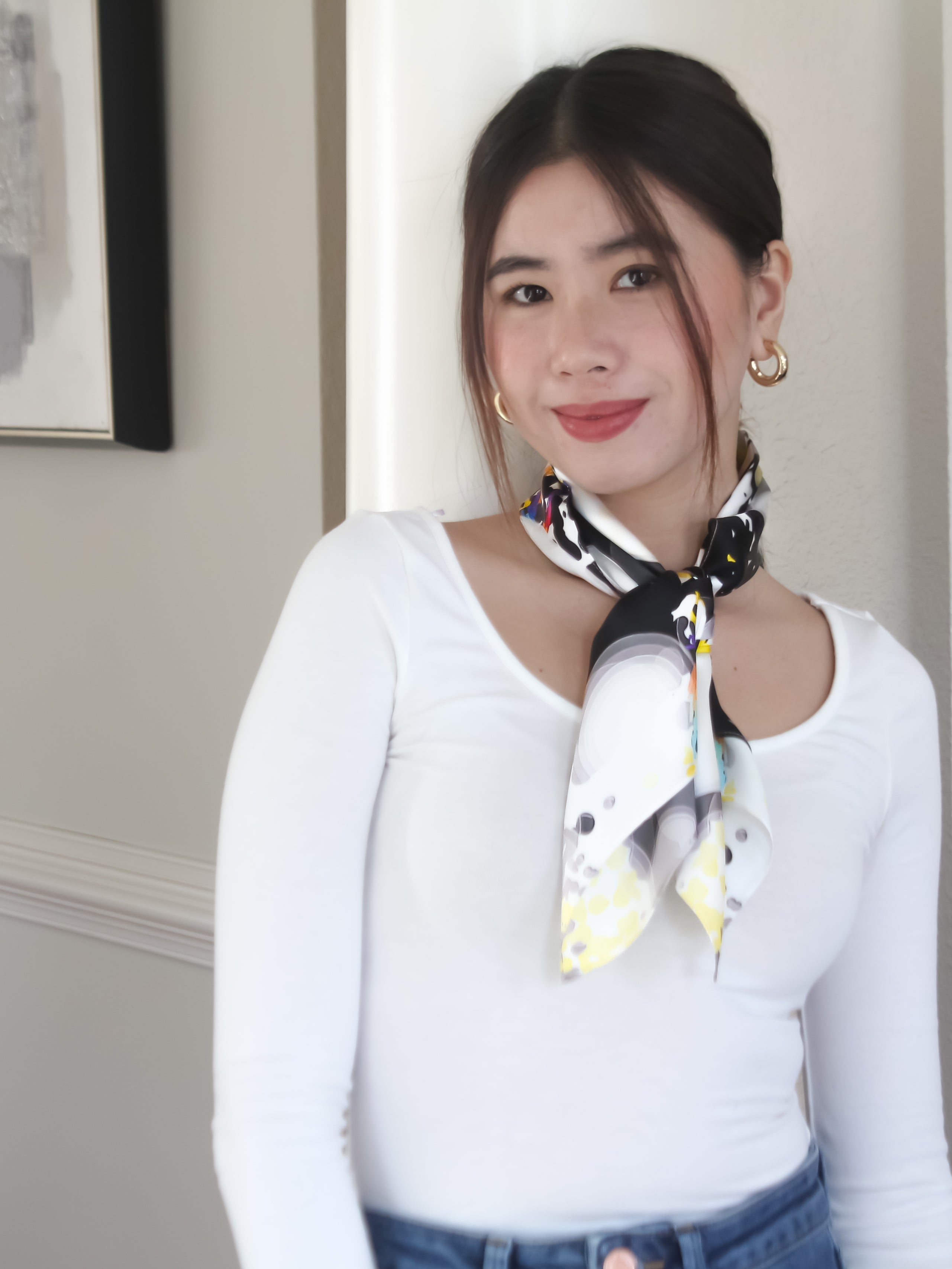 luxury silk scarf | geometric play 1 | WHOLESALE