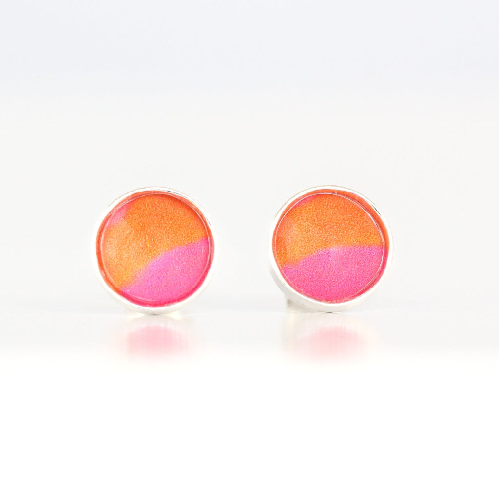 Round Stud Earrings