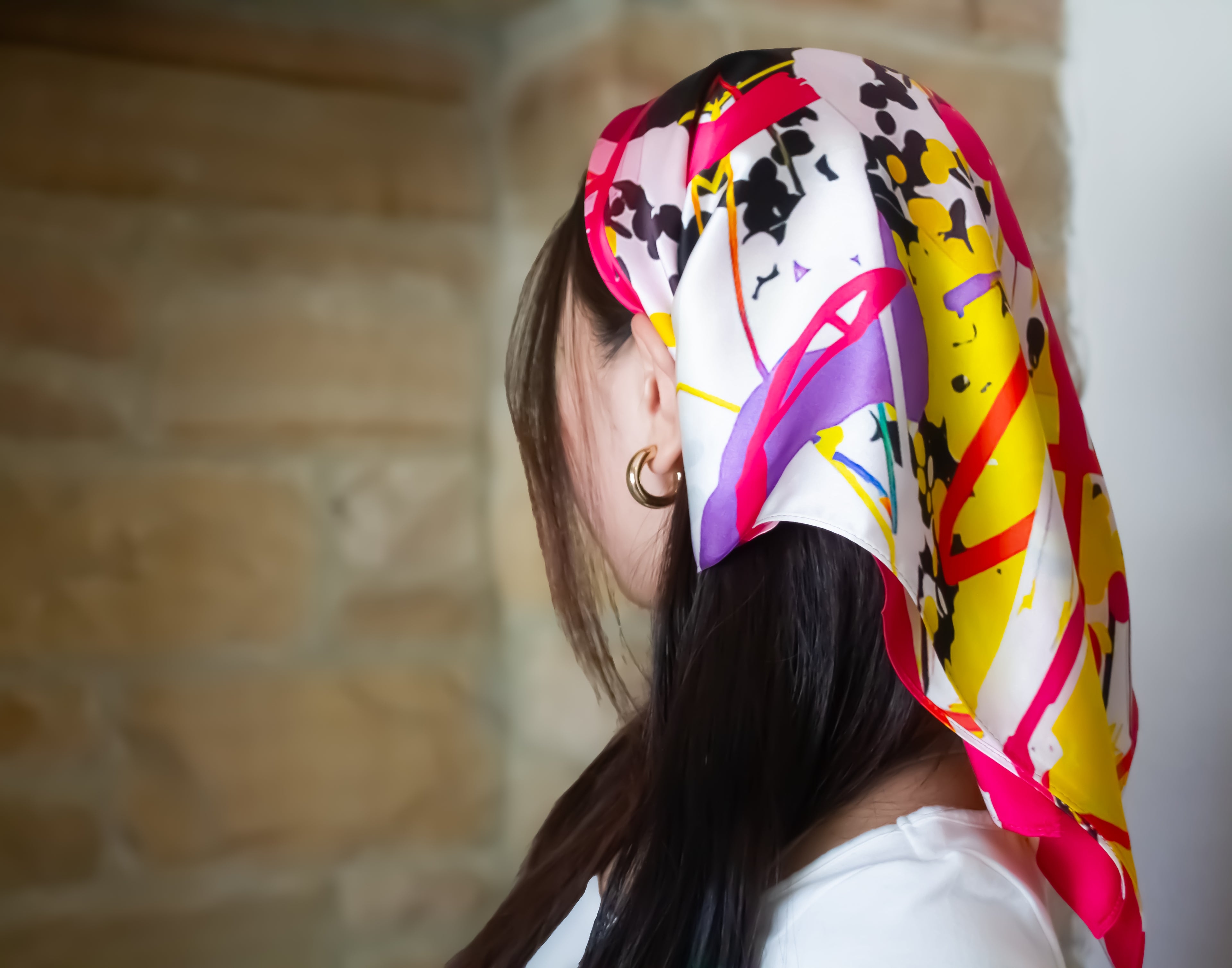 luxury silk scarf | geometric play 3 | WHOLESALE