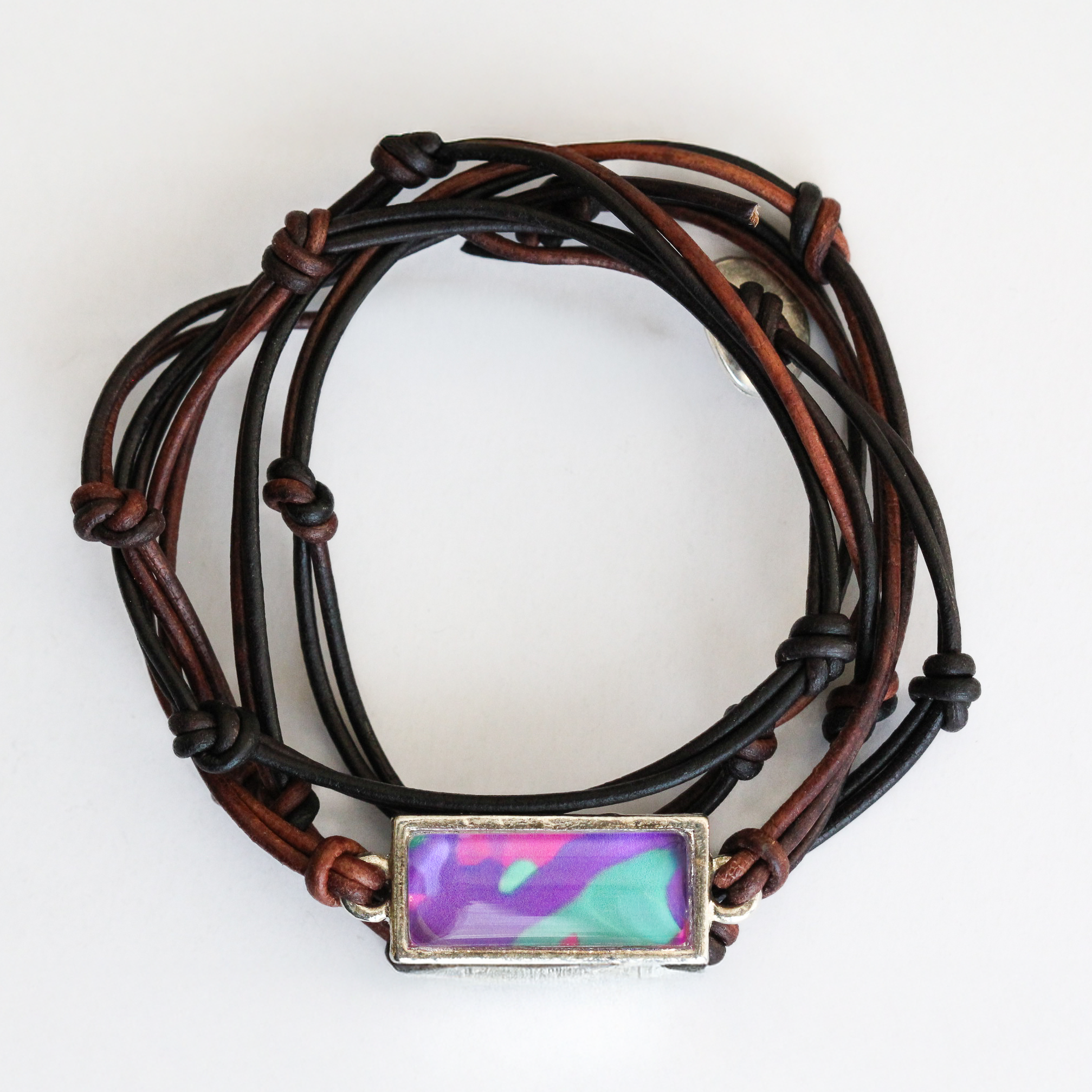 Leather Charm Bracelet