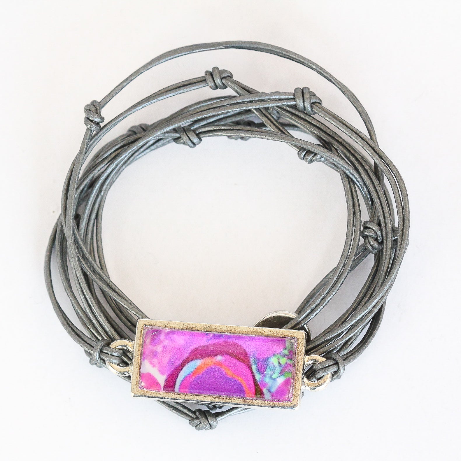 Leather Charm Bracelet