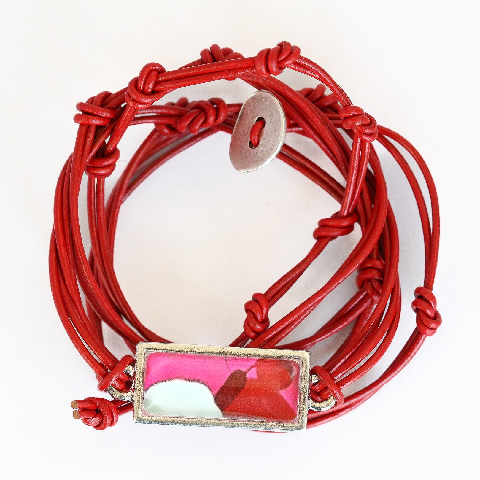 Leather Charm Bracelet