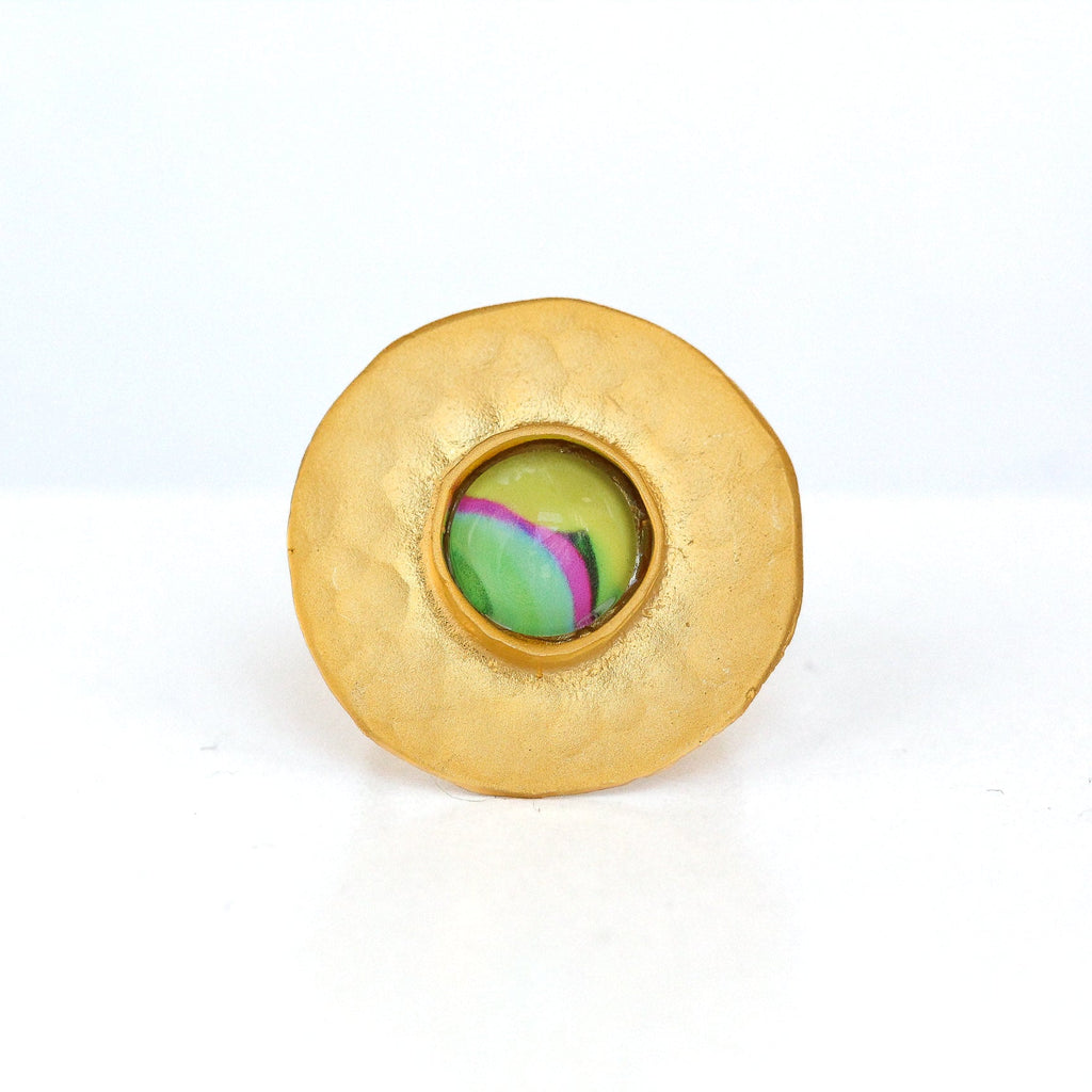Gold Plate Statement Ring