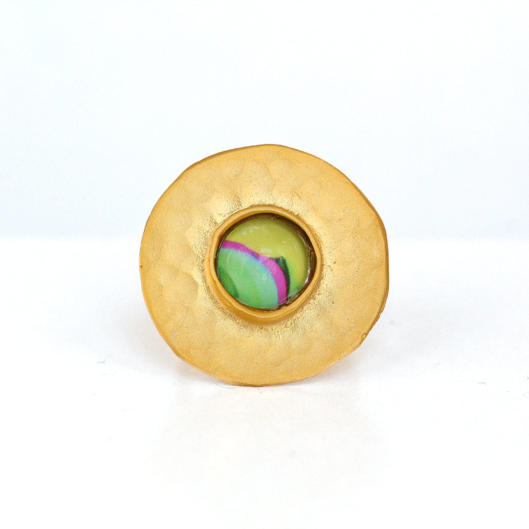 Gold Plate Statement Ring