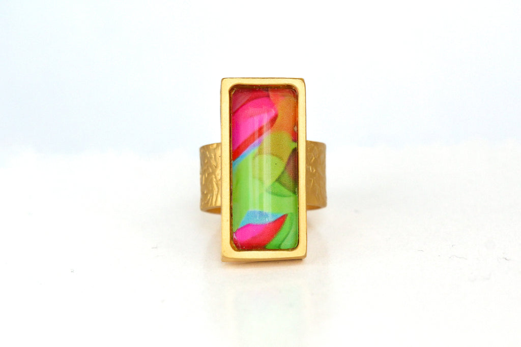 Gold Bar Statement Ring
