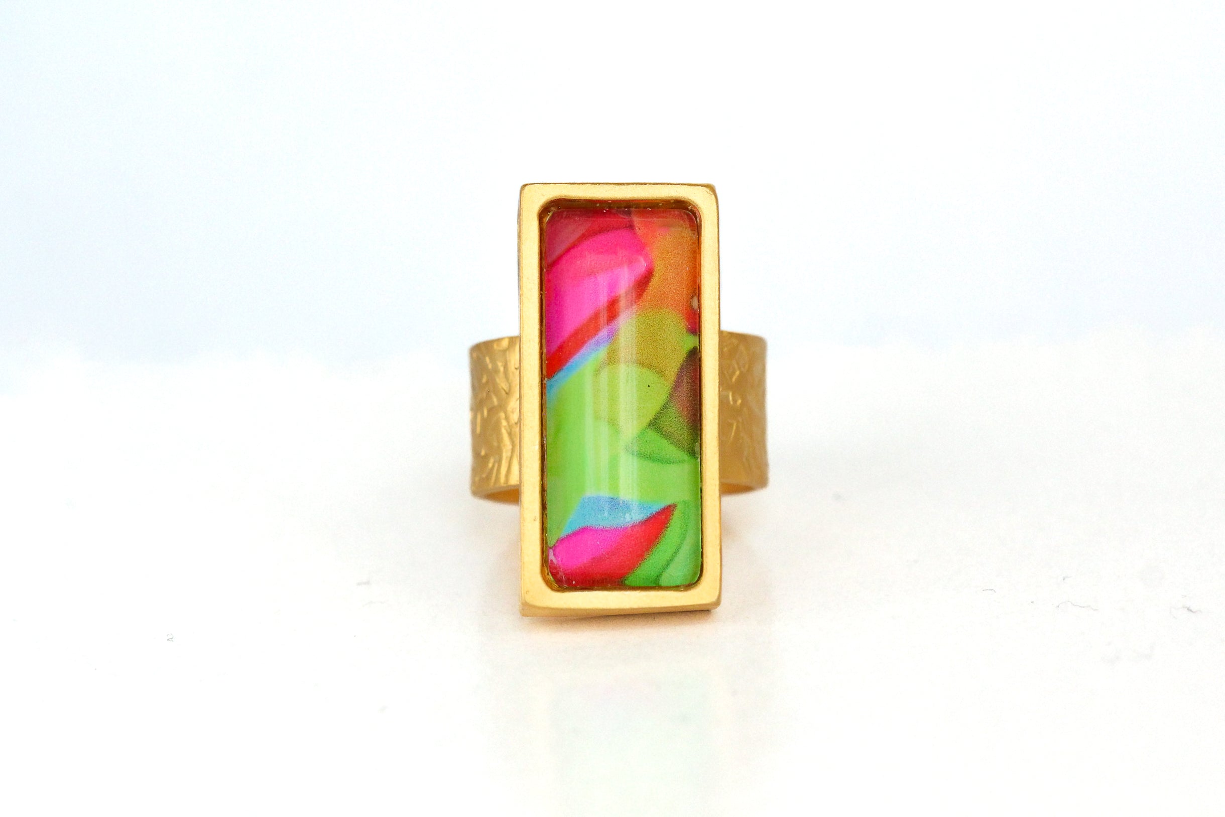 Gold Bar Statement Ring
