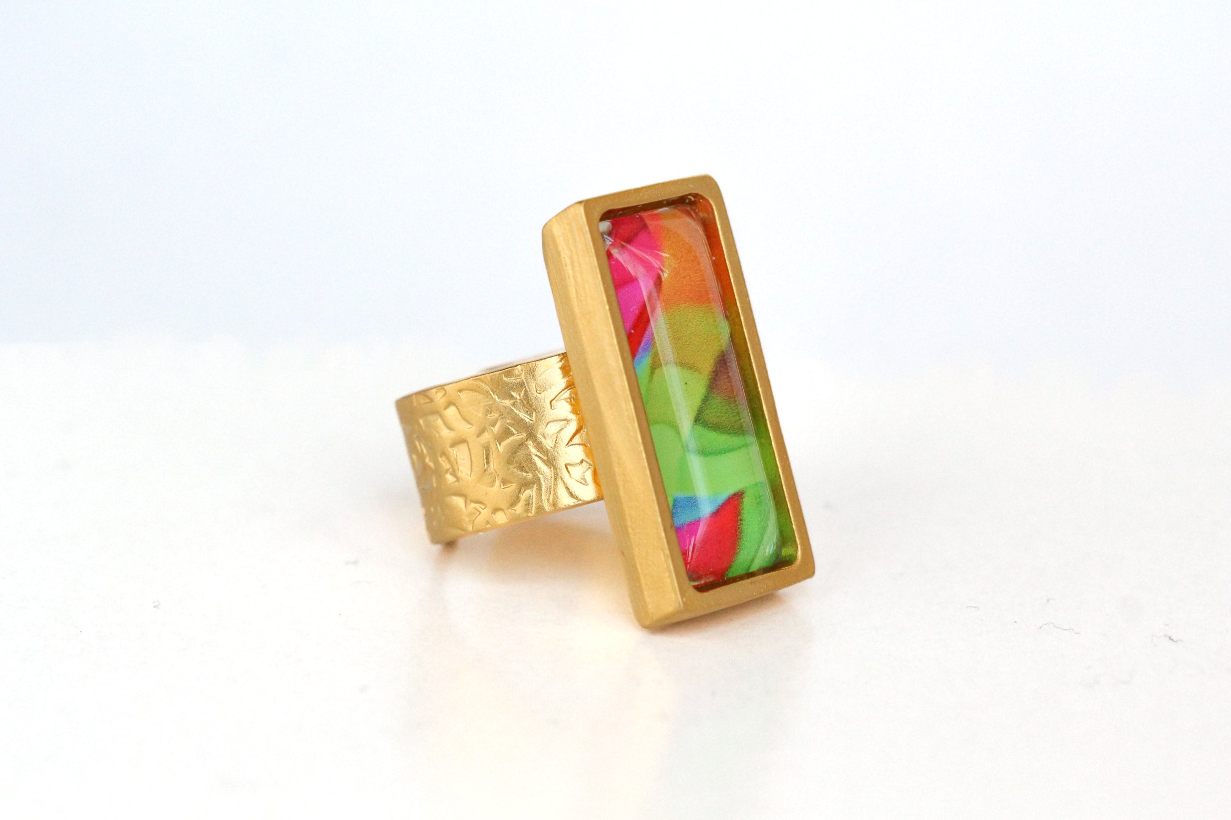 Gold Bar Statement Ring