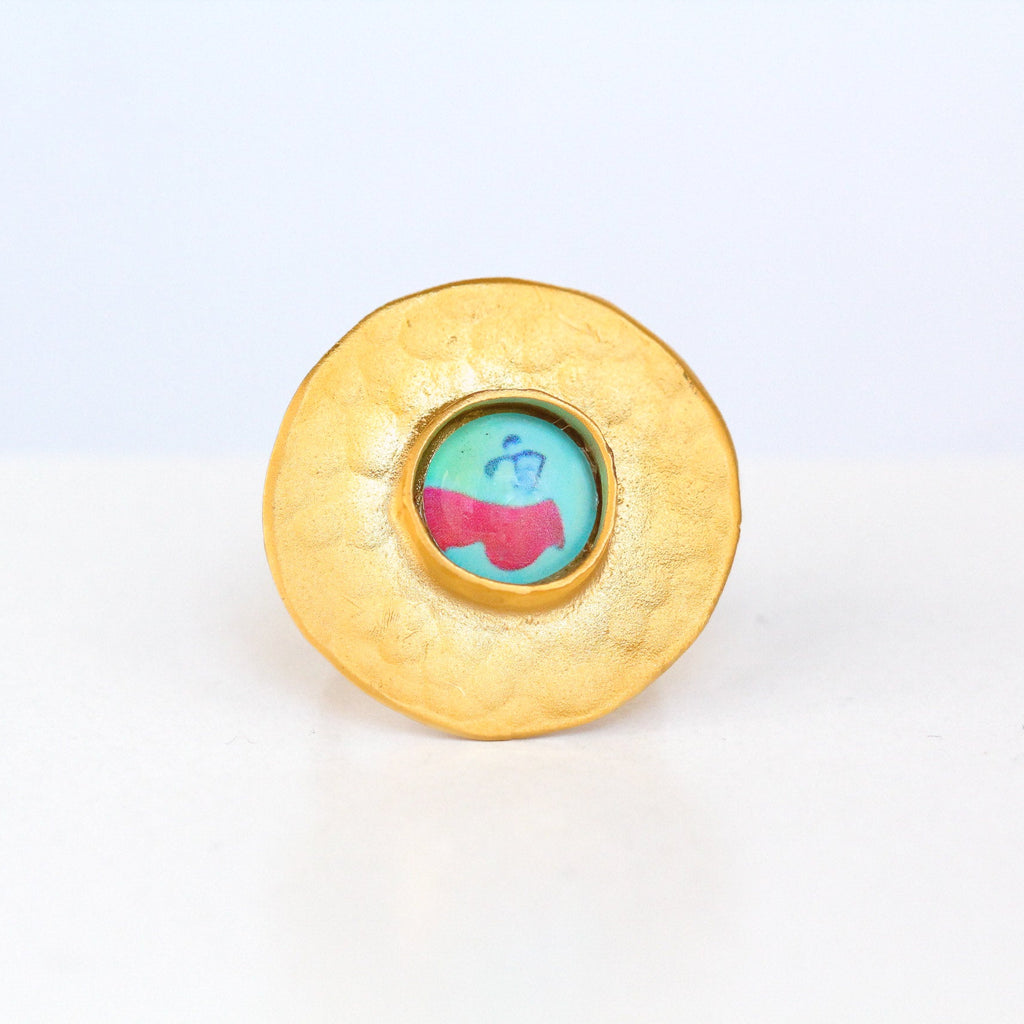 Gold Plate Statement Ring