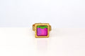 Gold Square Statement Ring