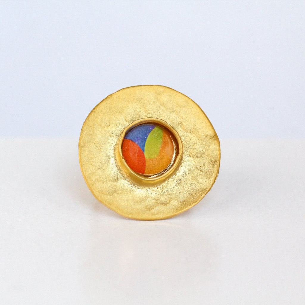 Gold Plate Statement Ring