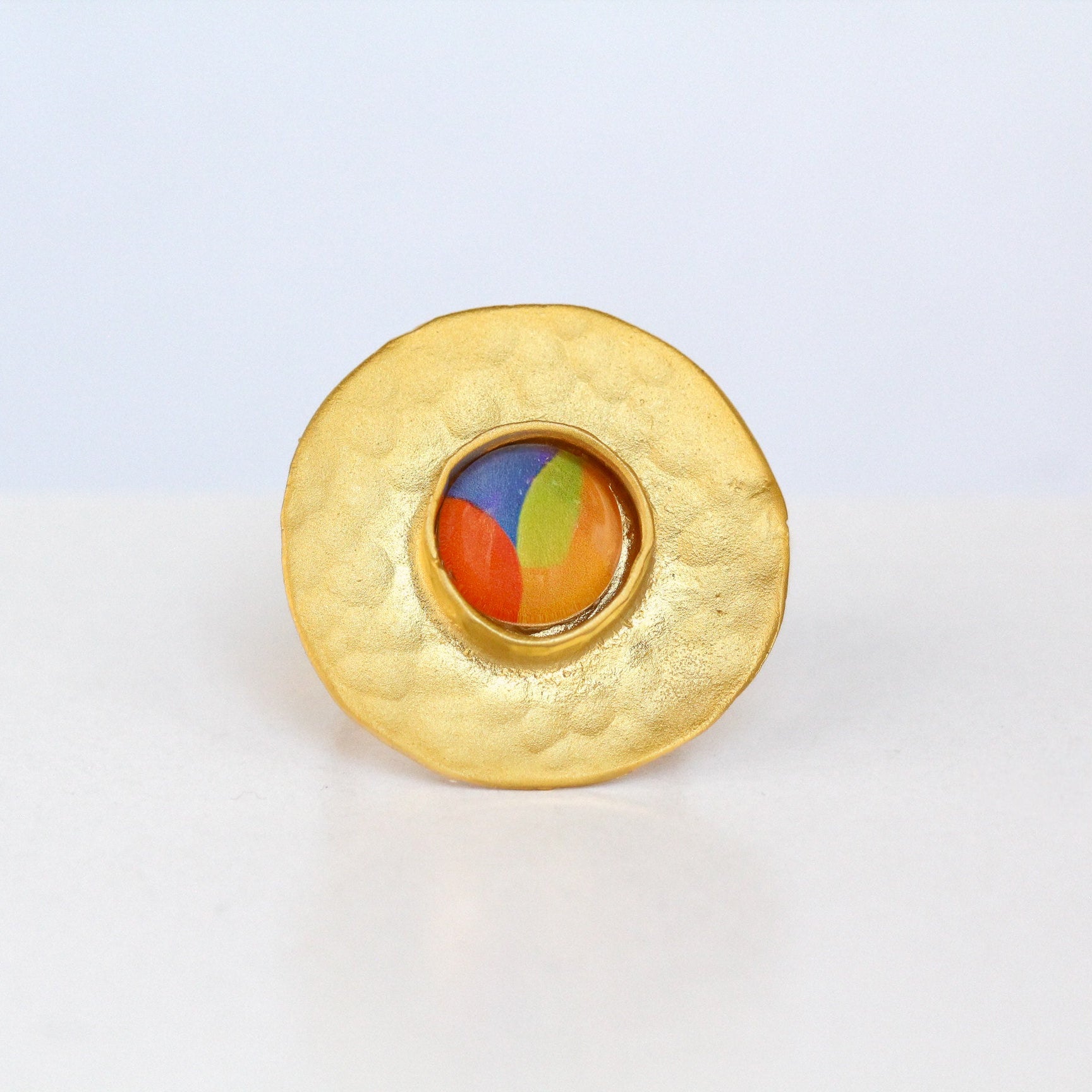 Gold Plate Statement Ring