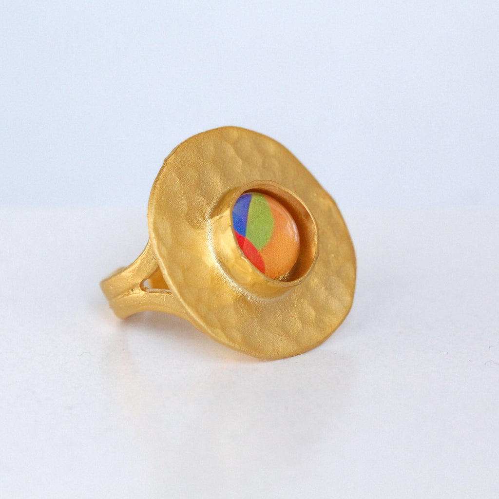 Gold Plate Statement Ring
